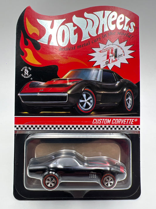 2022 Hot Wheels RLC Custom Corvette Black W/Protector