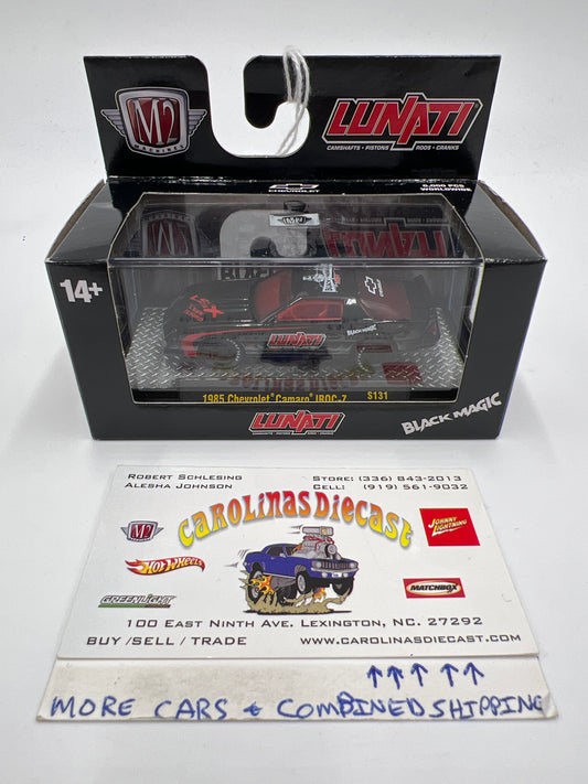M2 Machines Target Exclusive Lunati Black Magic 1985 Chevrolet Camaro IROC-Z Black S131