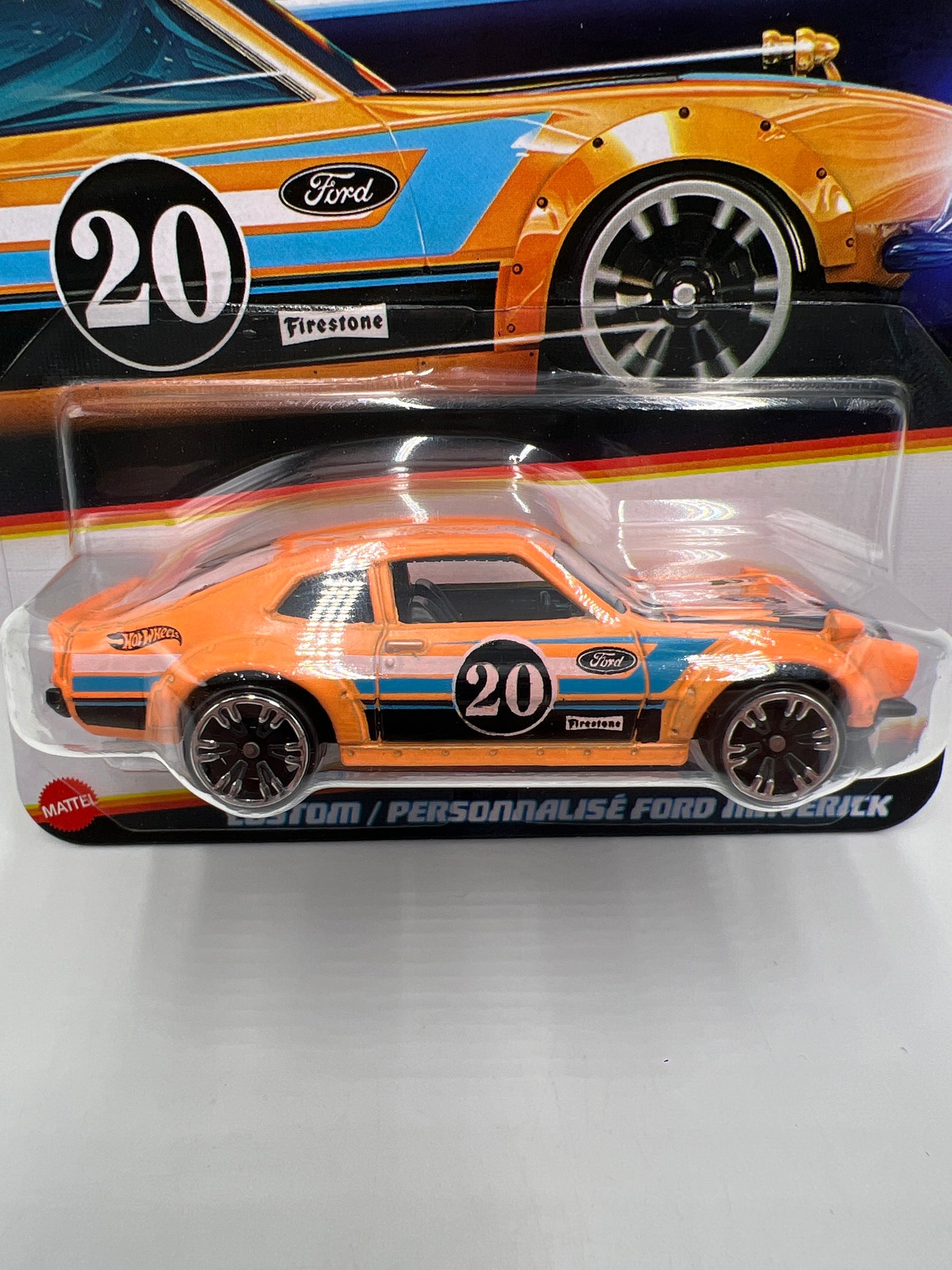 2026 Hot Wheels Neon Speeders #2 Custom Ford Maverick Orange 158E