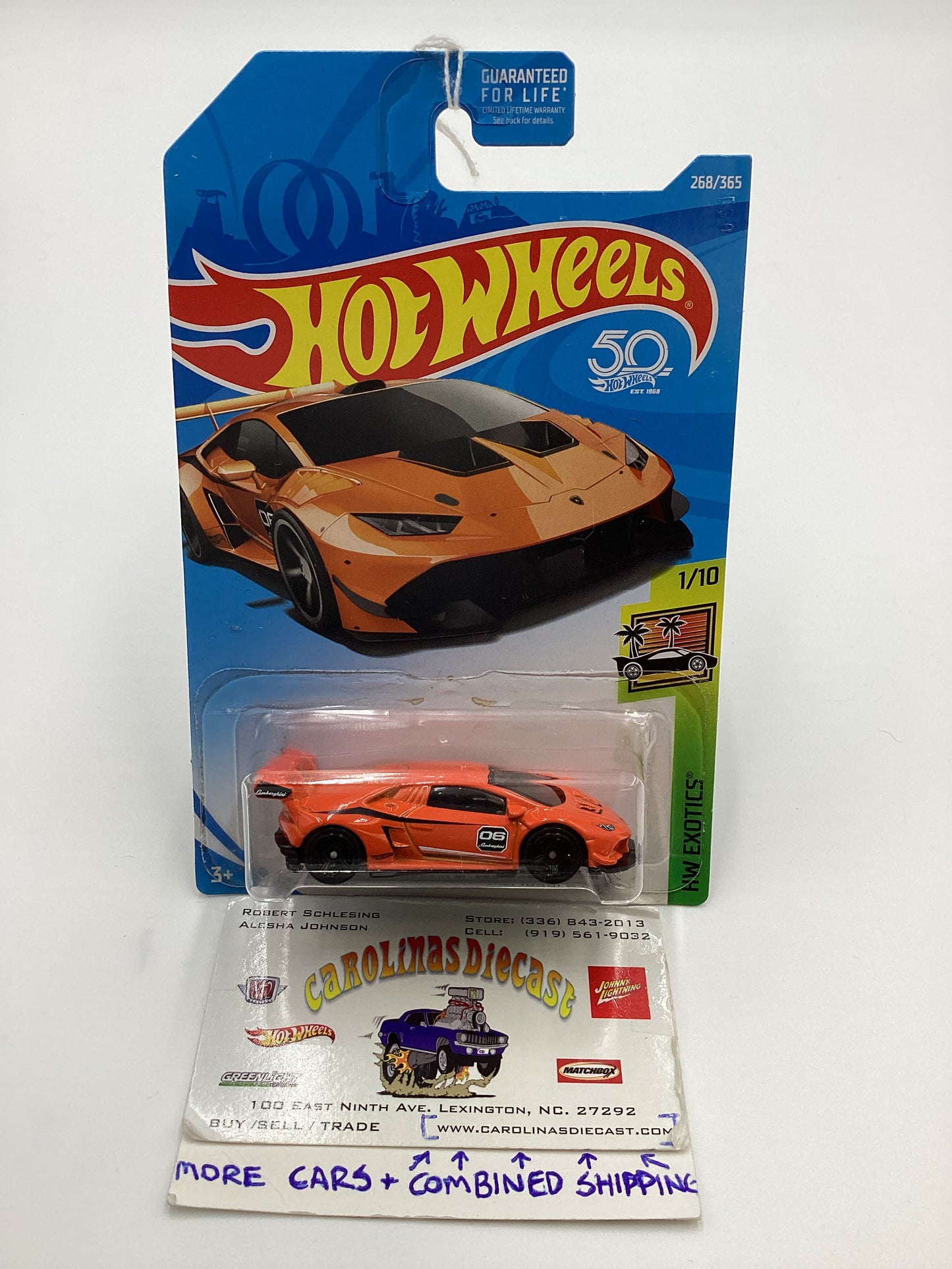 2018 Hot Wheels #268 Lamborghini Huracan LP 620-2 Super Trofeo Orange 101C