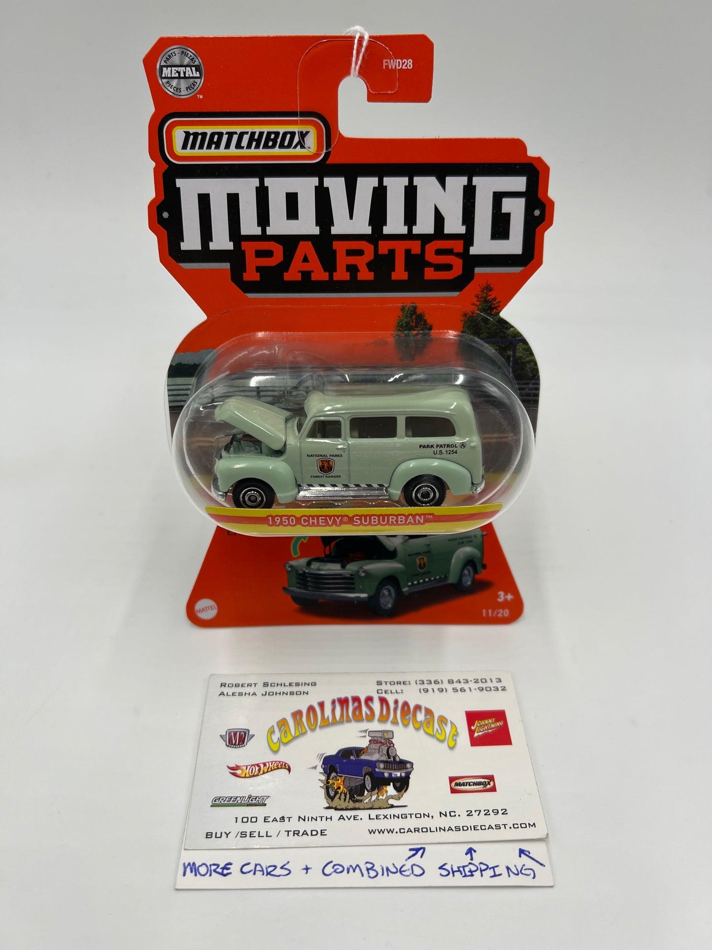 Matchbox Moving Parts #11 1950 Chevy Suburban Green National Parks