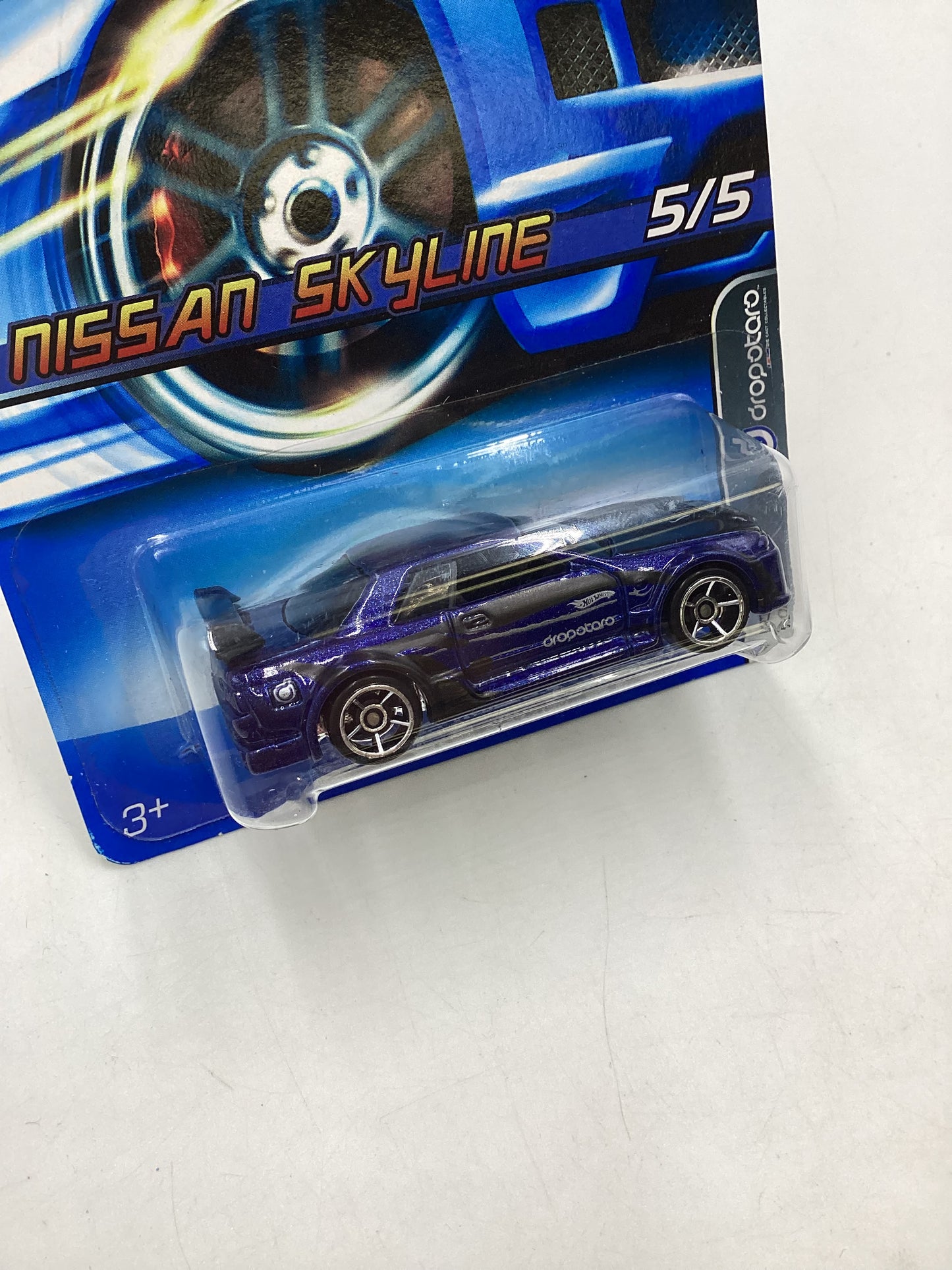 2006 Hot Wheels #060 Nissan Skyline Dark Blue W/Protector