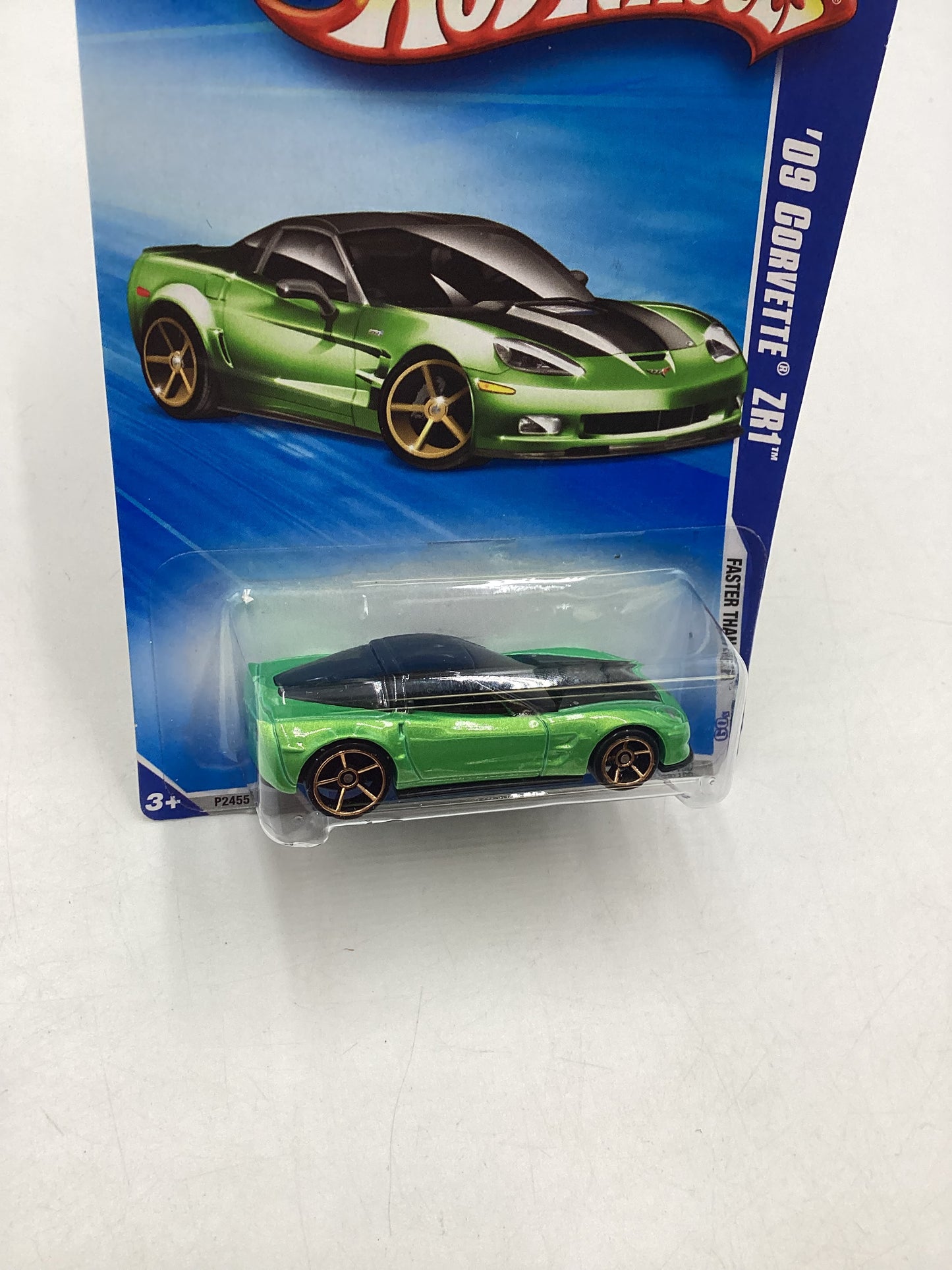 2009 Hot Wheels #135 09 Corvette ZR1 Green 18D