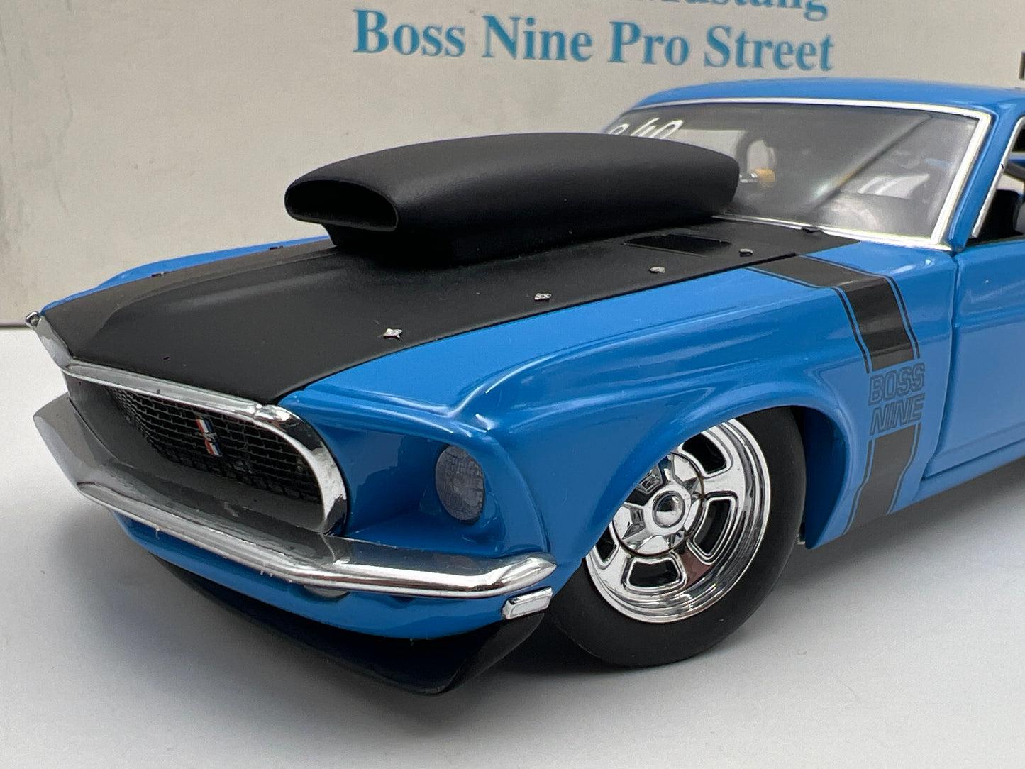 Danbury Mint 1/24 Scale 1969 Ford Mustang Boss Nine Pro Street Blue W/Box VHTF