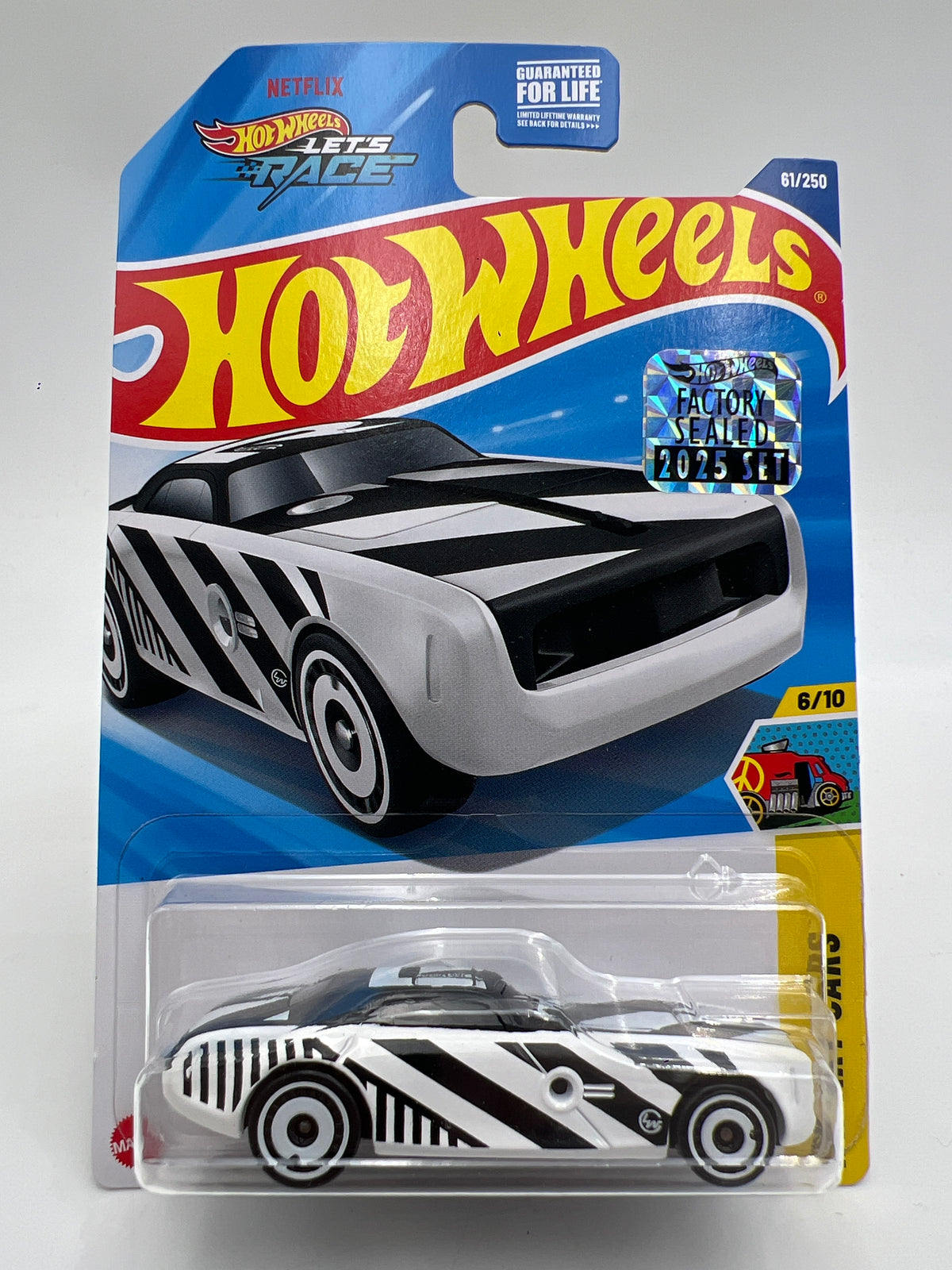 2025 Hot Wheels Factory Sealed Super Treasure Hunt & Mainline #61 Hi-Roller II Black/White W/Protector
