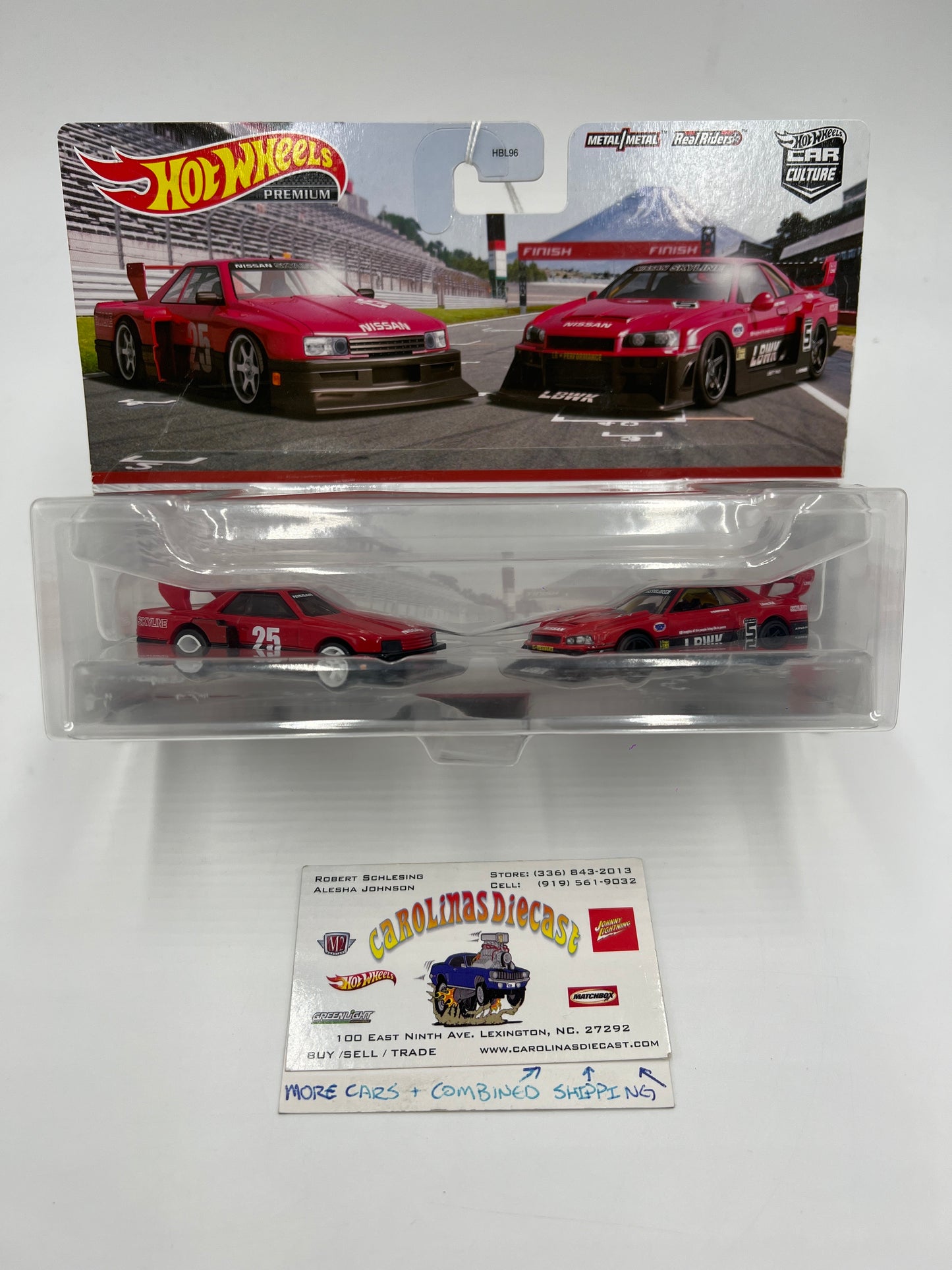 Hot Wheels Premium Target 2 Pack Nissan Skyline Silhouette & LB-ER34 Super Silhouette Nissan Skyline Bad Card