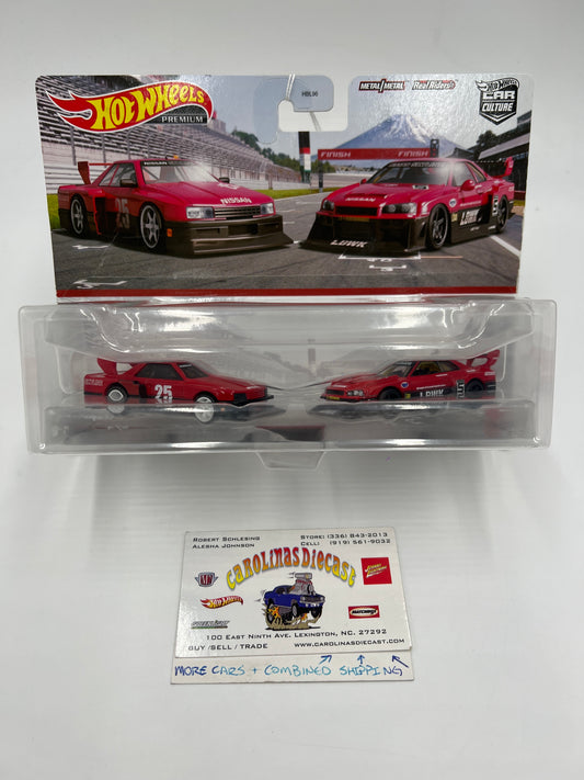 Hot Wheels Premium Target 2 Pack Nissan Skyline Silhouette & LB-ER34 Super Silhouette Nissan Skyline Bad Card