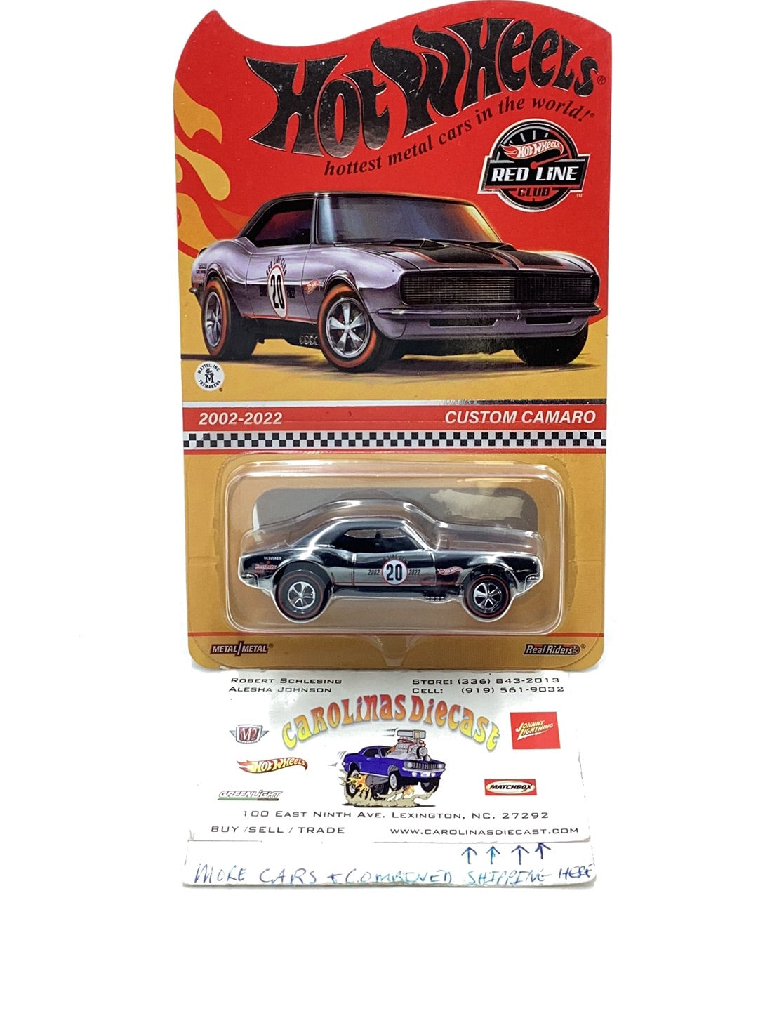 Hot wheels redline club Custom Camaro with protector