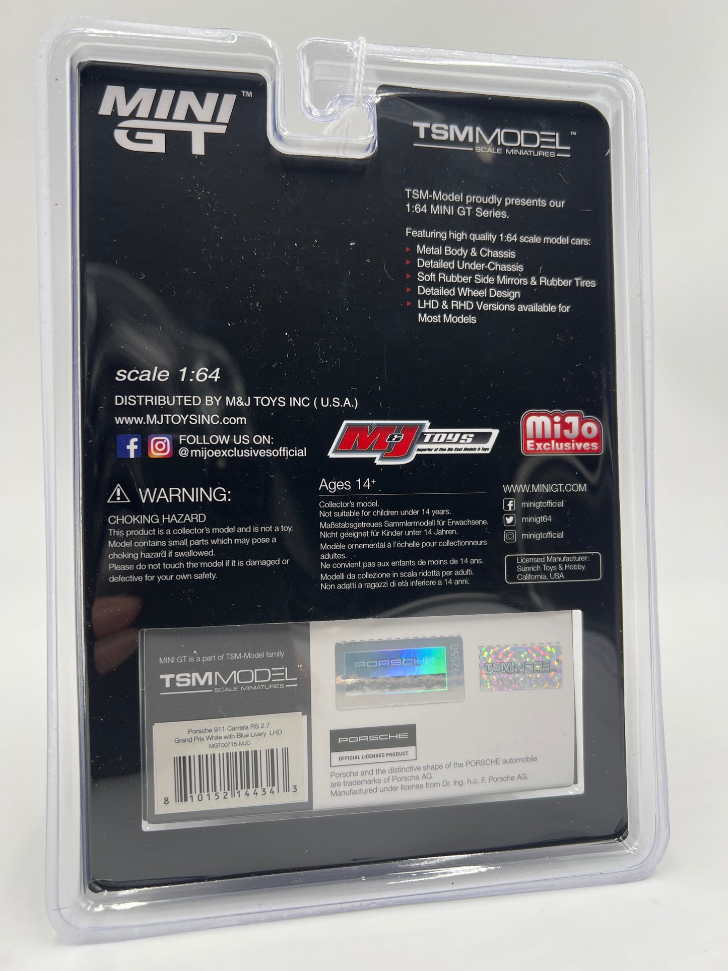 Mini GT Mijo Exclusives #715 CHASE Porsche 911 Carrera RS 2.7