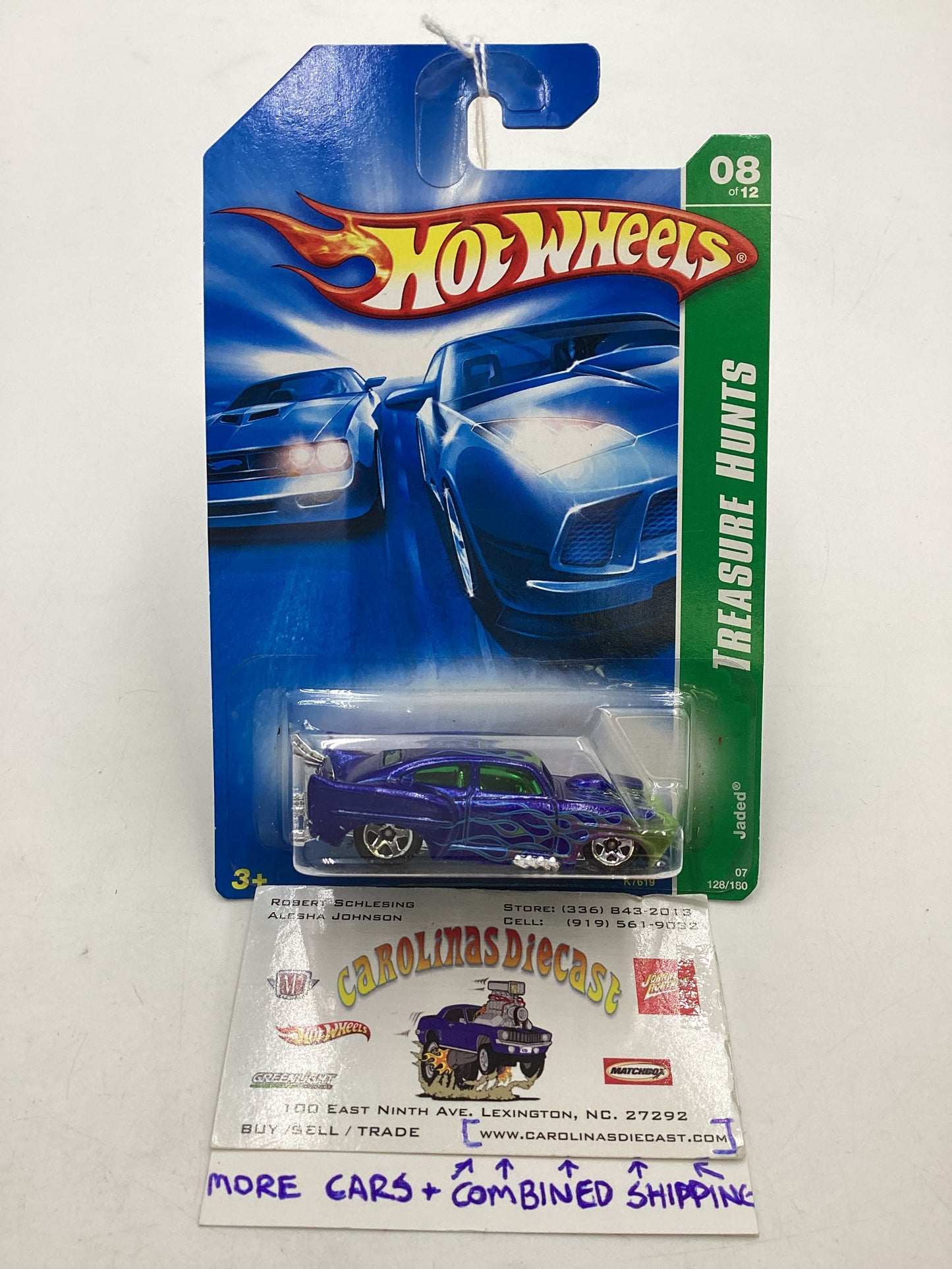 2007 Hot Wheels Treasure Hunt #128 Jaded hole in blister 277B