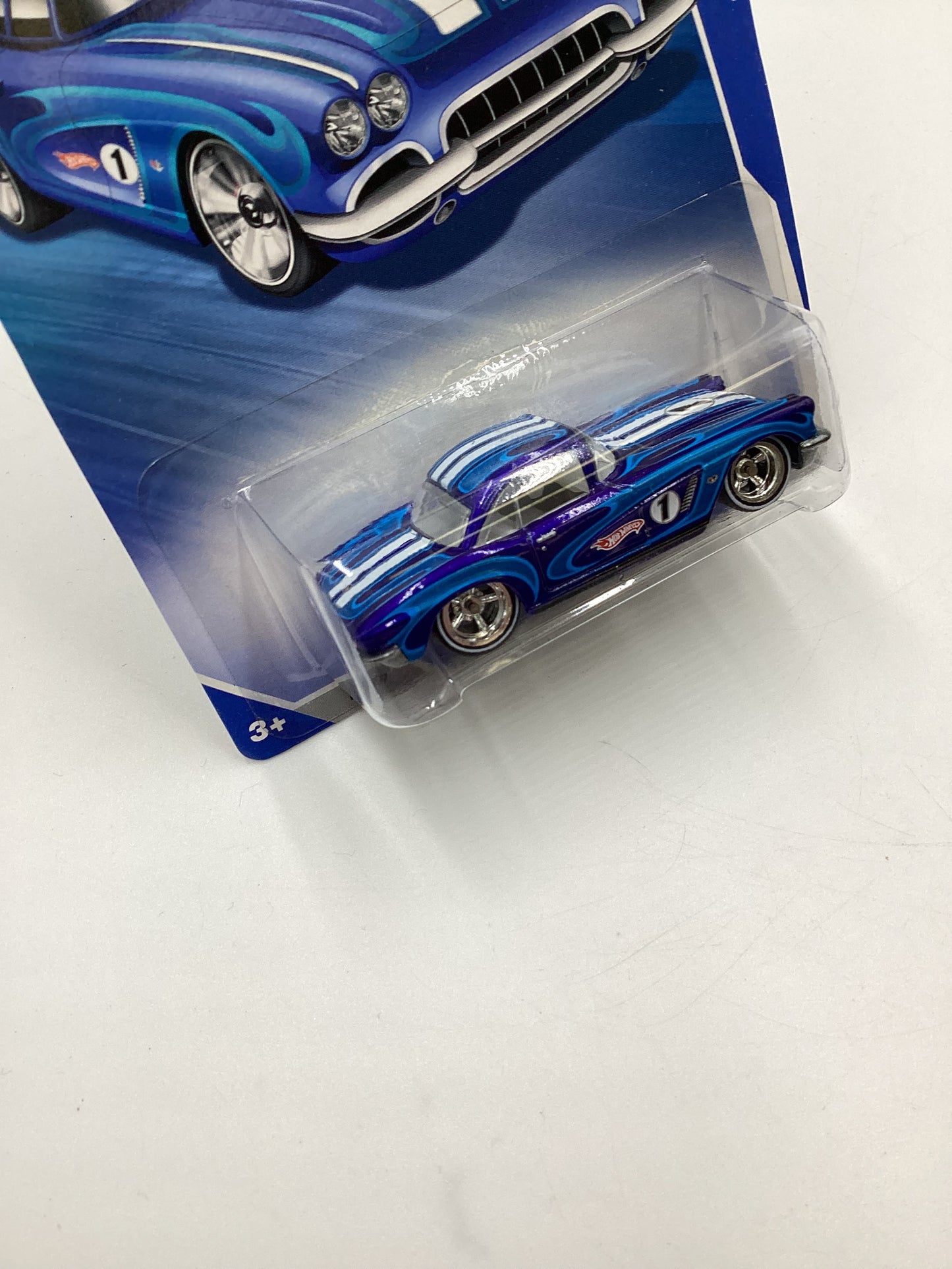 2010 Hot Wheels Collectors Edition #1 62 Corvette Blue with protector