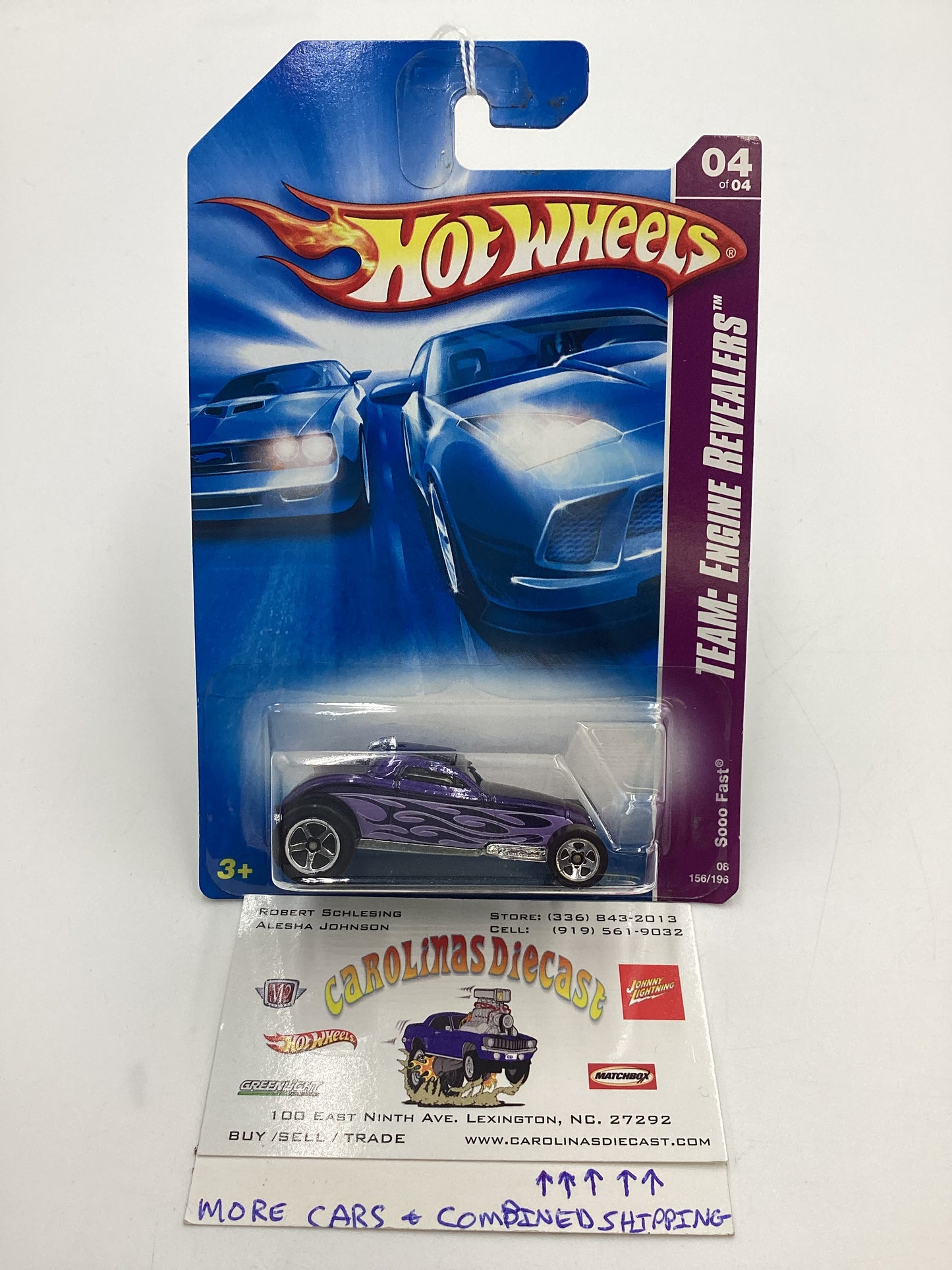 2008 Hot Wheels HW Team: Engine Revealers #156 Soooo Fast Purple