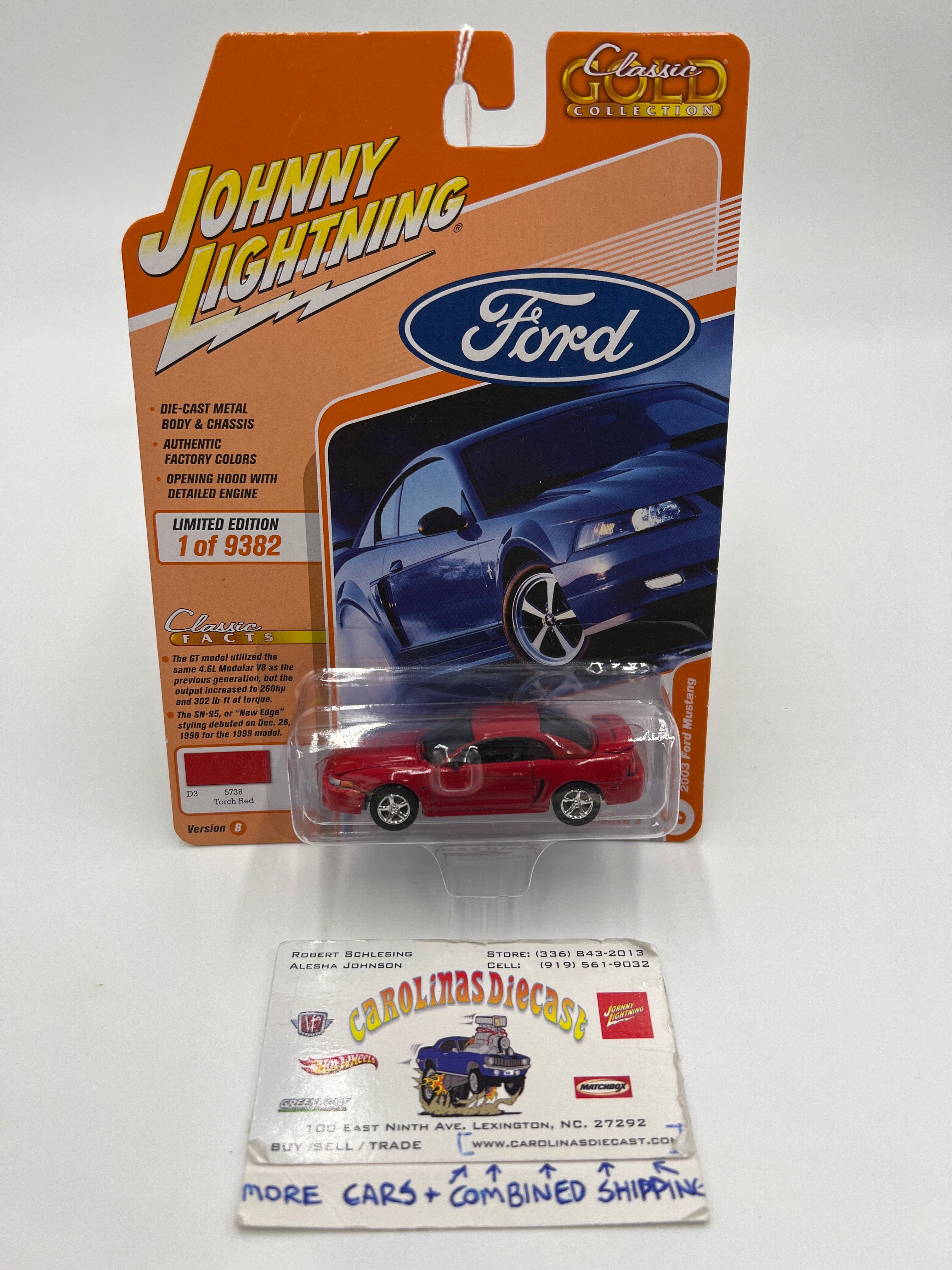 Johnny Lightning Classic Gold Collection Release 3 Version B 2003