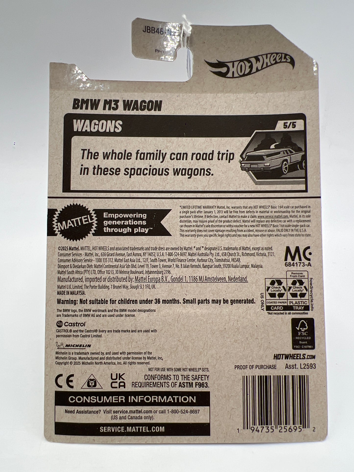 2025 Hot Wheels P Case Wagons #245 BMW M3 Wagon Green 108B