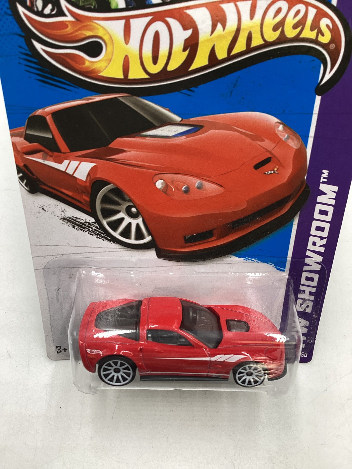 2013 Hot wheels #202 09 Corvette ZR1 Red 15B