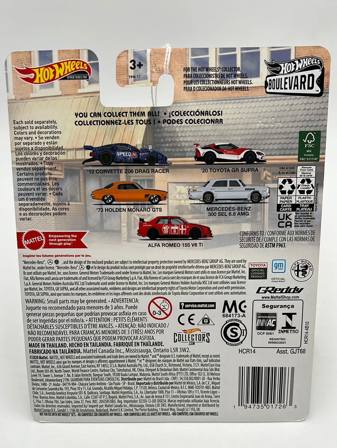 Hot Wheels Premium Boulevard #54 Mercedes Benz 300 SEL 6.8 AMG 264G