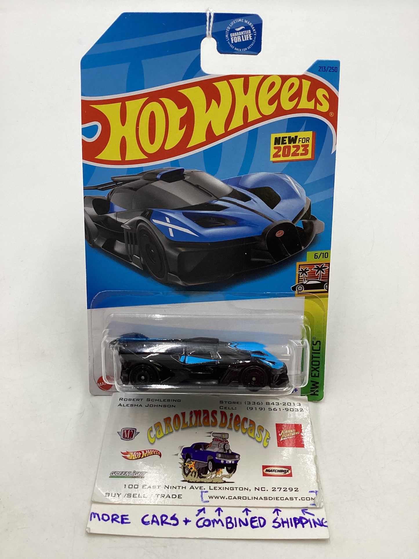 2023 Hot Wheels #213 Bugatti Bolide Blue 105H