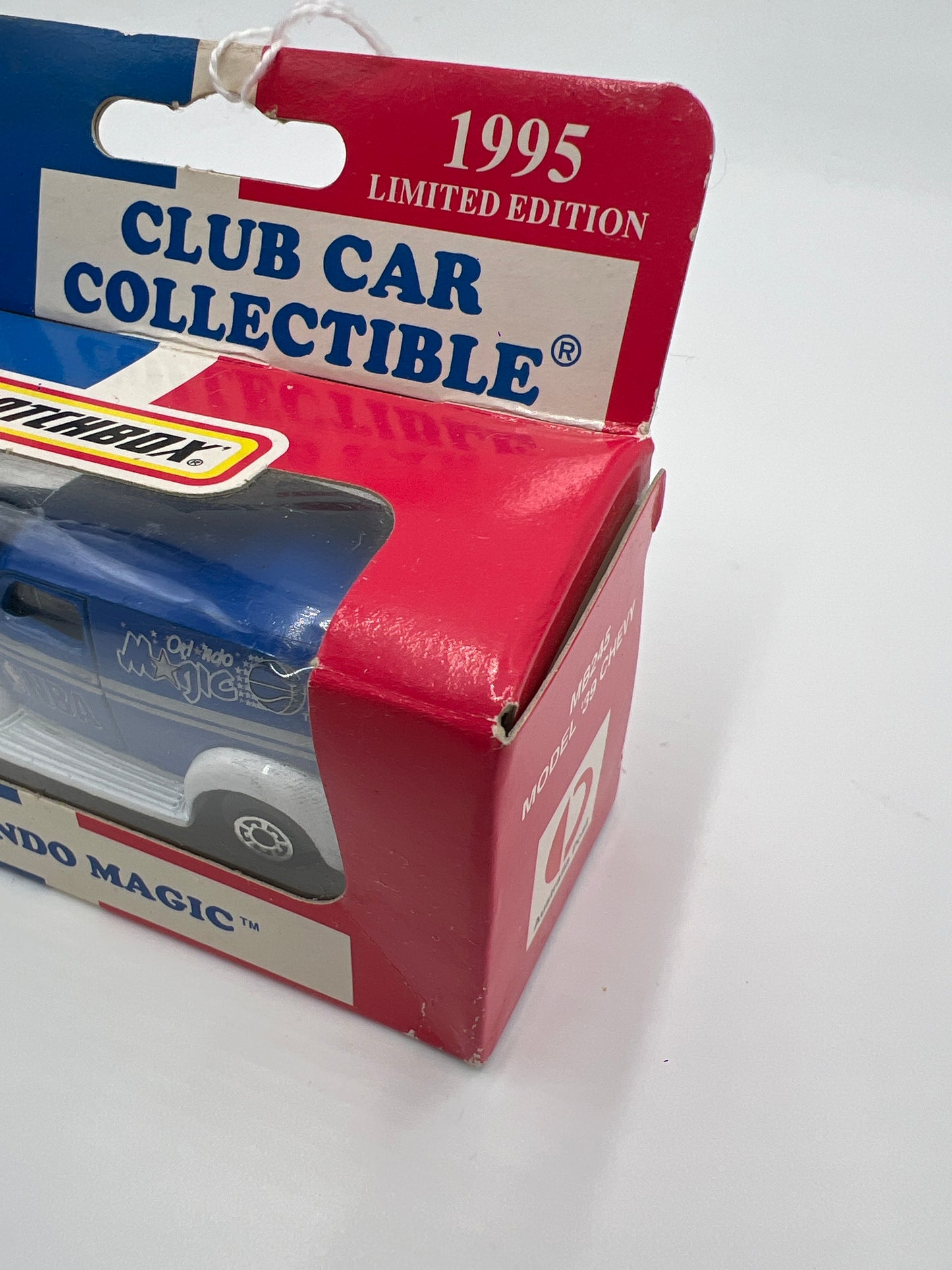 Matchbox 1995 NBA Club Car Collectible MB245 Model 39 Chevy Orlando Magic Blue