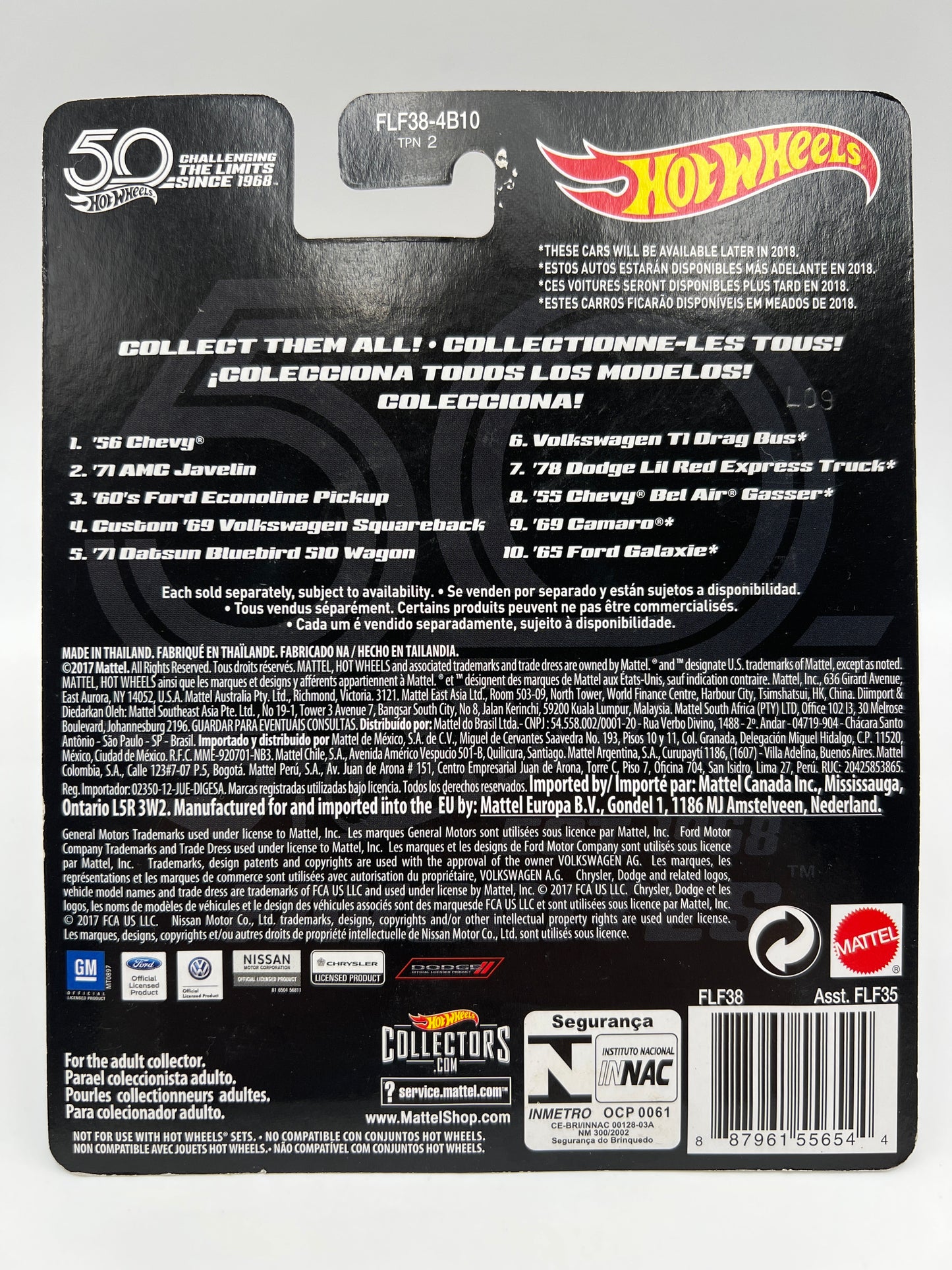 Hot Wheels Premium 50th Favorites #1 56 Chevy Red 244O