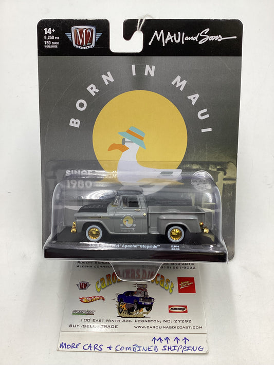 M2 Machines Maui and Sons Chase Cracked Blister 1958 Chevrolet Apache Stepside R104