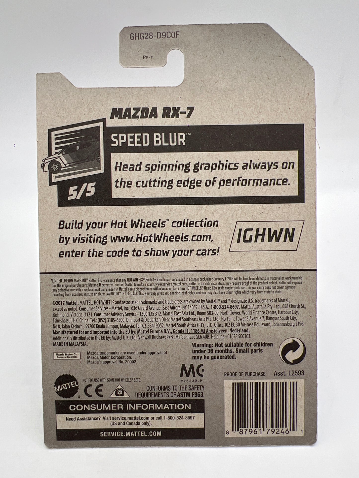 2020 Hot Wheels Factory Sealed Super Treasure Hunt #130 Mazda RX-7 Orange W/Protector