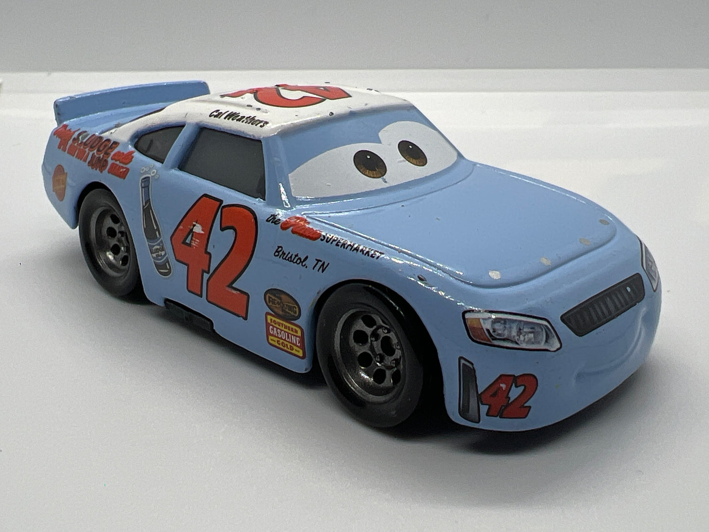 Disney Pixar Cars Thomasville Racing Legends #42 Cal Weathers Light Blue Loose