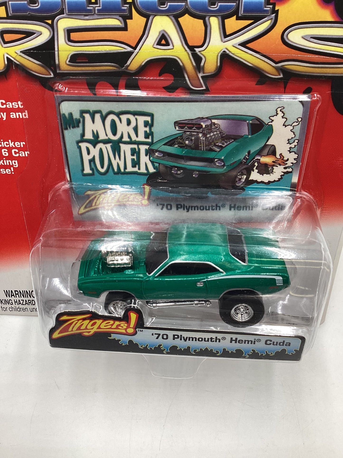 Johnny lightning Street freaks zingers *Vein on back* 70 Plymouth Hemi Cuda 190E