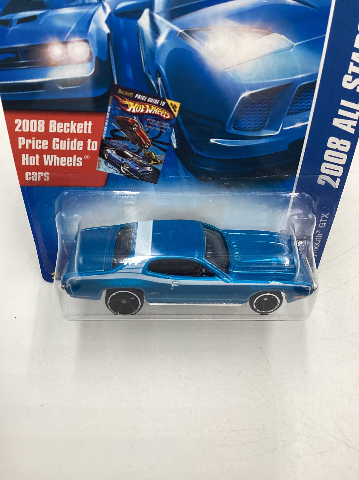 2008 Hot Wheels All Stars #60 Plymouth GTX Blue Price Guide Card