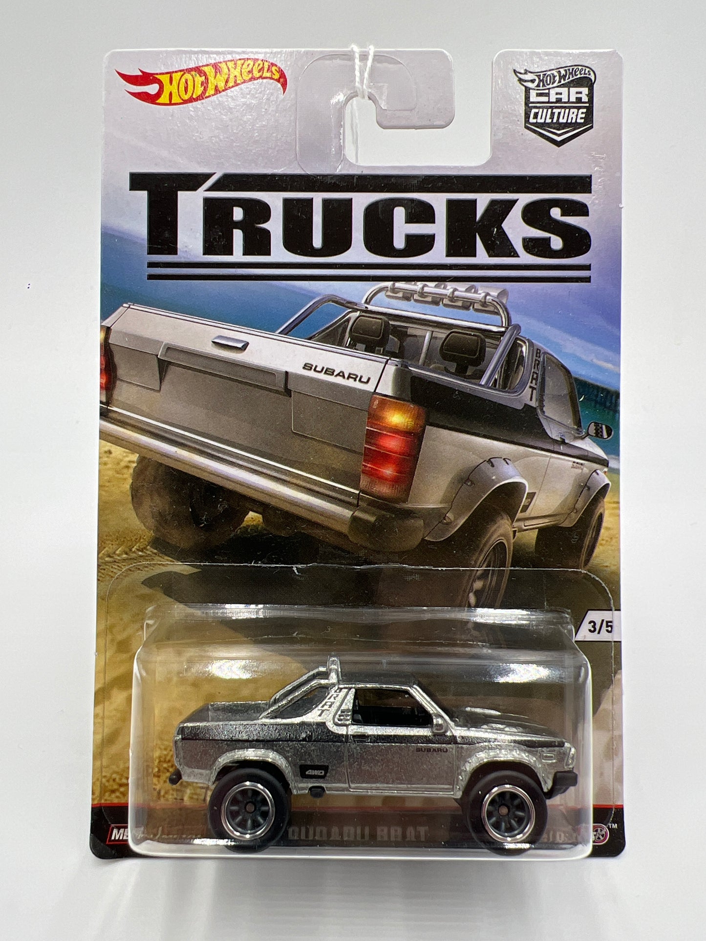 Hot Wheels Car Culture Trucks #3 Subaru Brat Raw Metal Silver 245H
