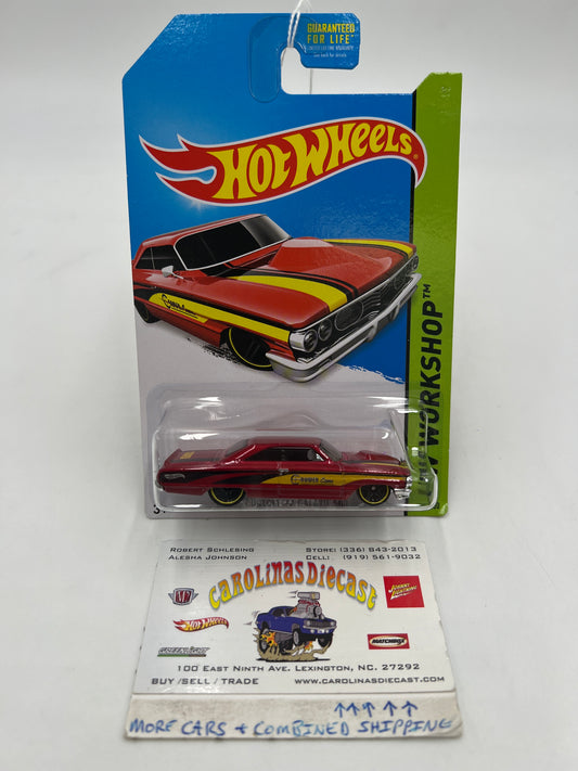 2014 Hot Wheels Workshop #250 Custom 64 Galaxie 500 Red 31A