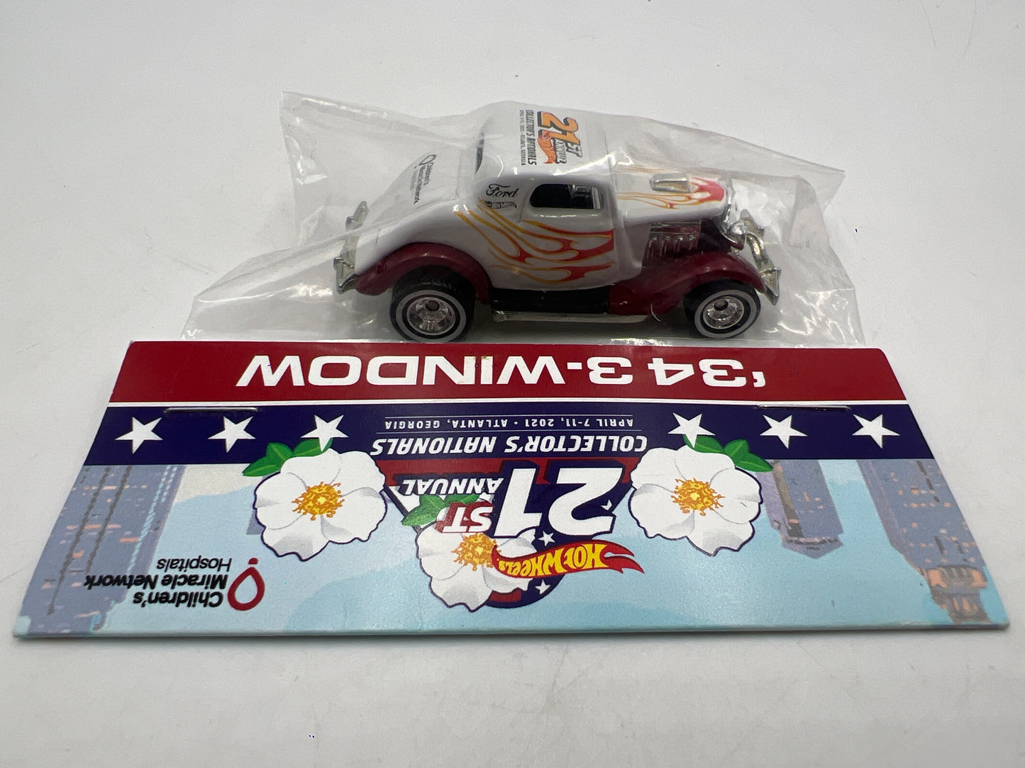 Hot Wheels 21st Annual Collectors Nationals Atlanta 34 Ford 3-Window White