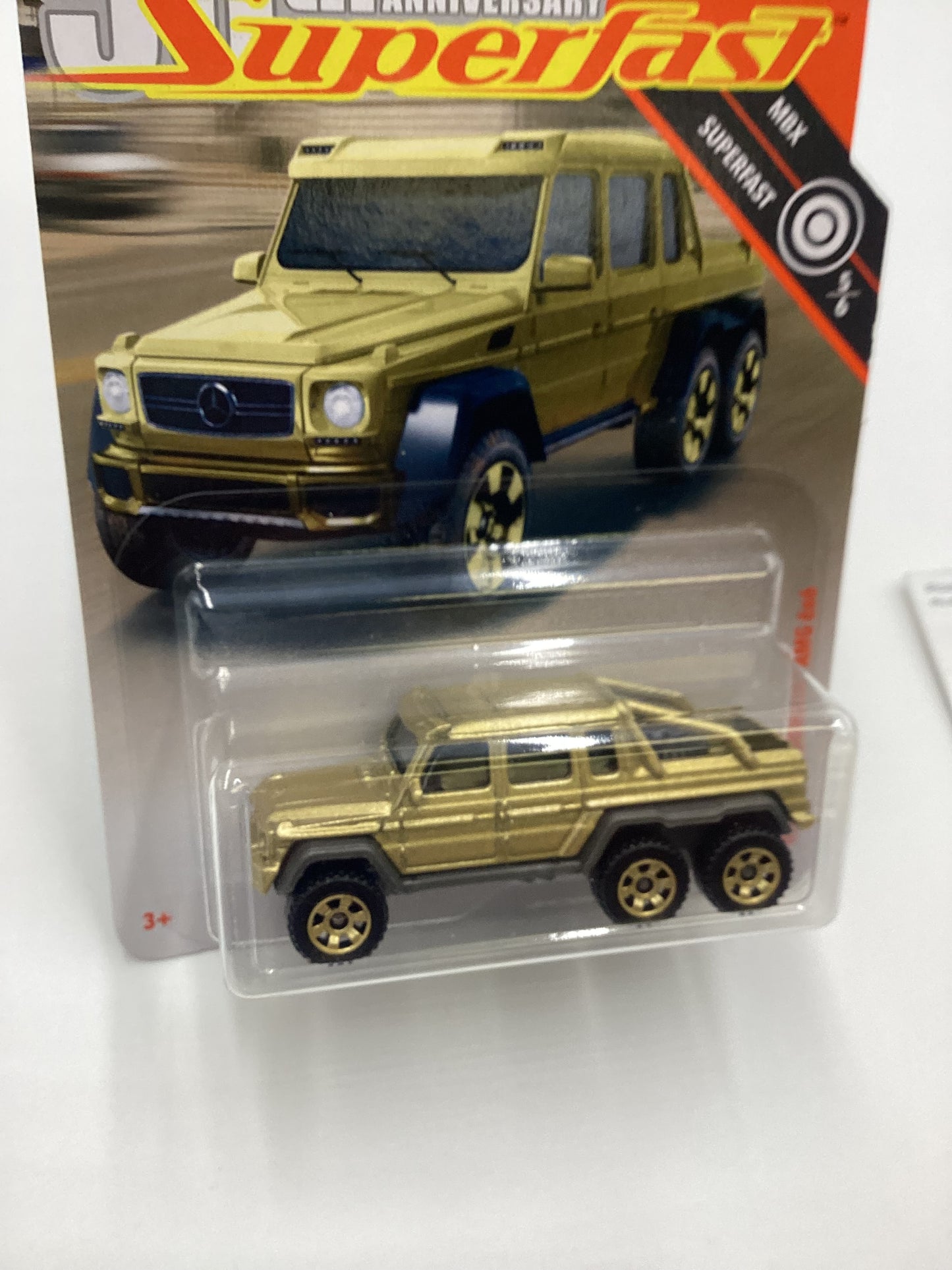 2019 Matchbox 50th Anniversary Superfast Gold Mercedes-Benz G63 AMG 6X6 Gold 163i