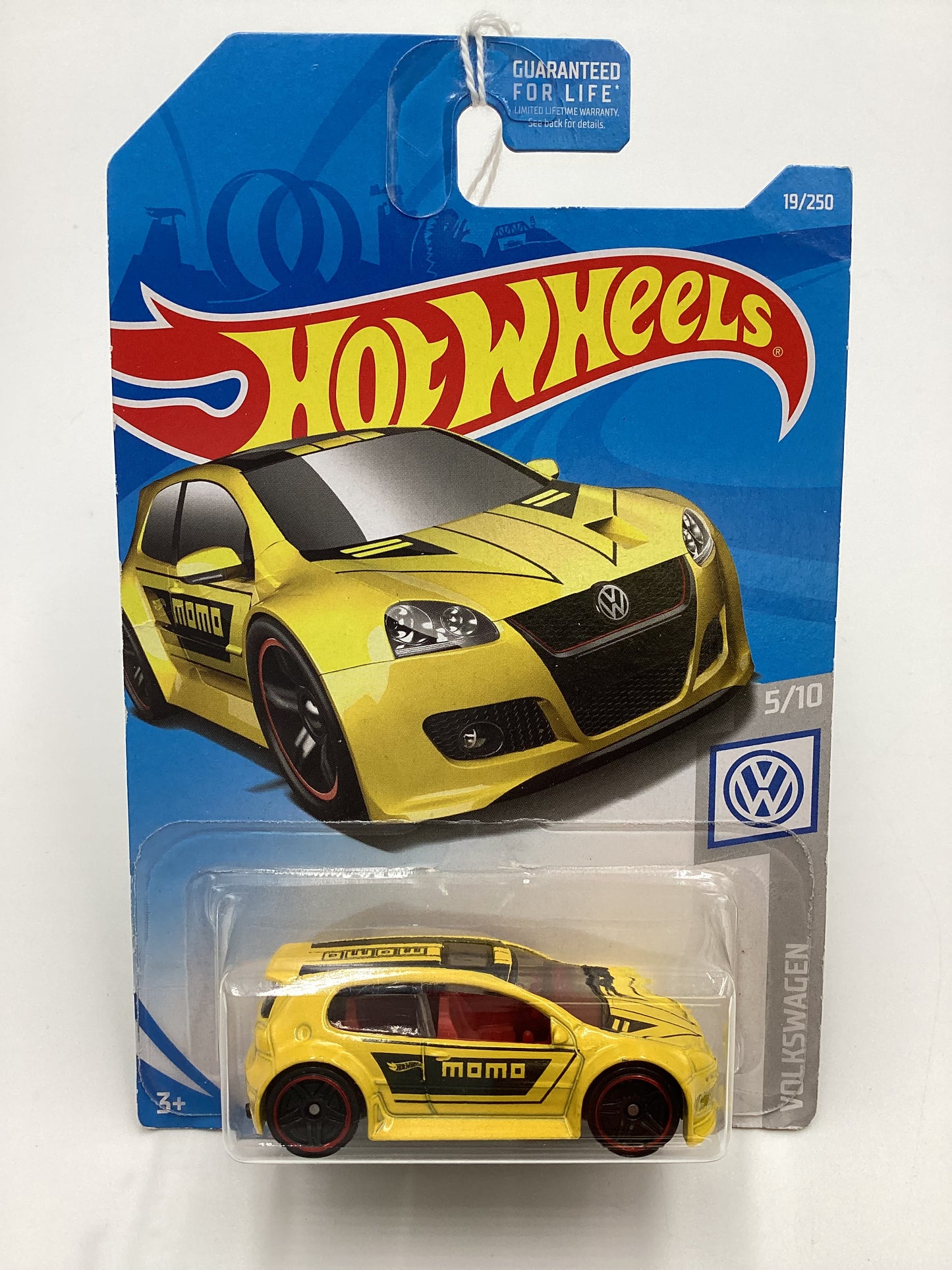 2019 Hot Wheels #19 Volkswagen Golf GTI Yellow Momo 96B