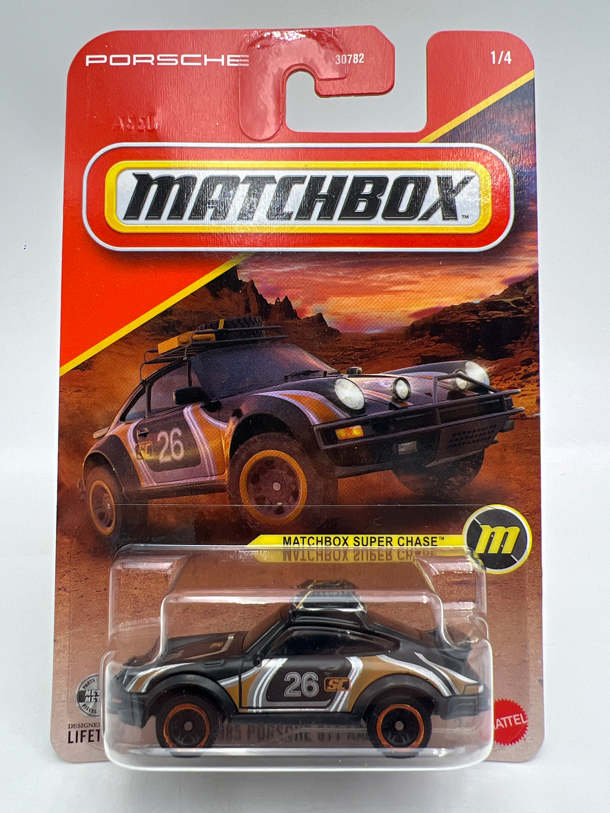 2026 Matchbox SUPER CHASE #1 1985 Porsche 911 Rally Black W/Protector