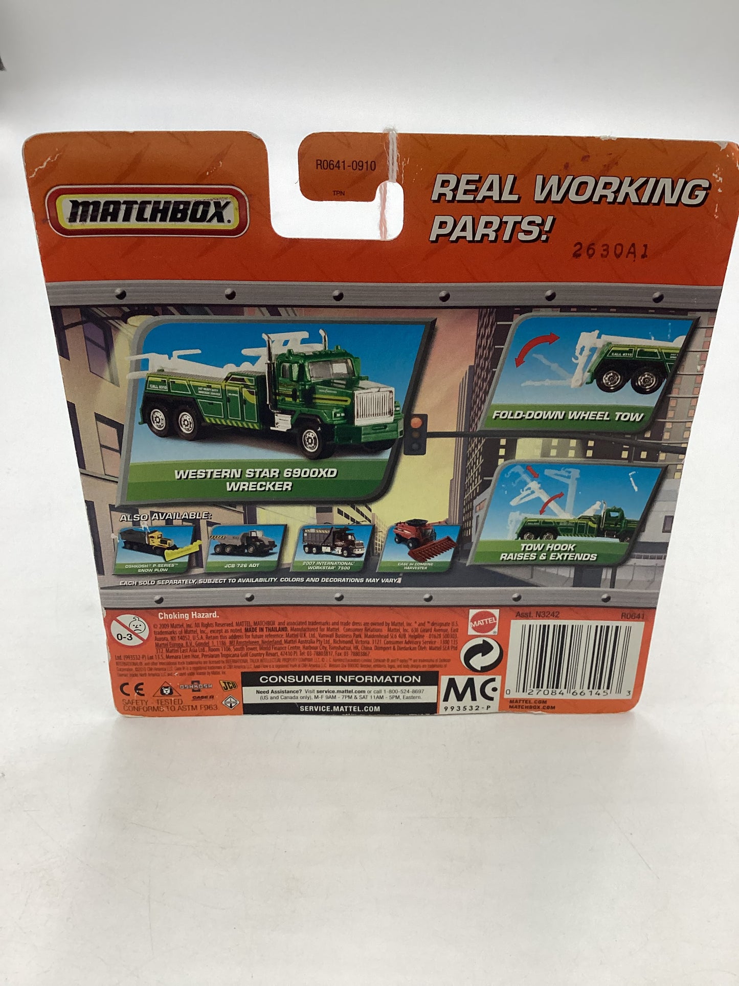 Matchbox Real Working Rigs Western Star 6900XD Wrecker Green