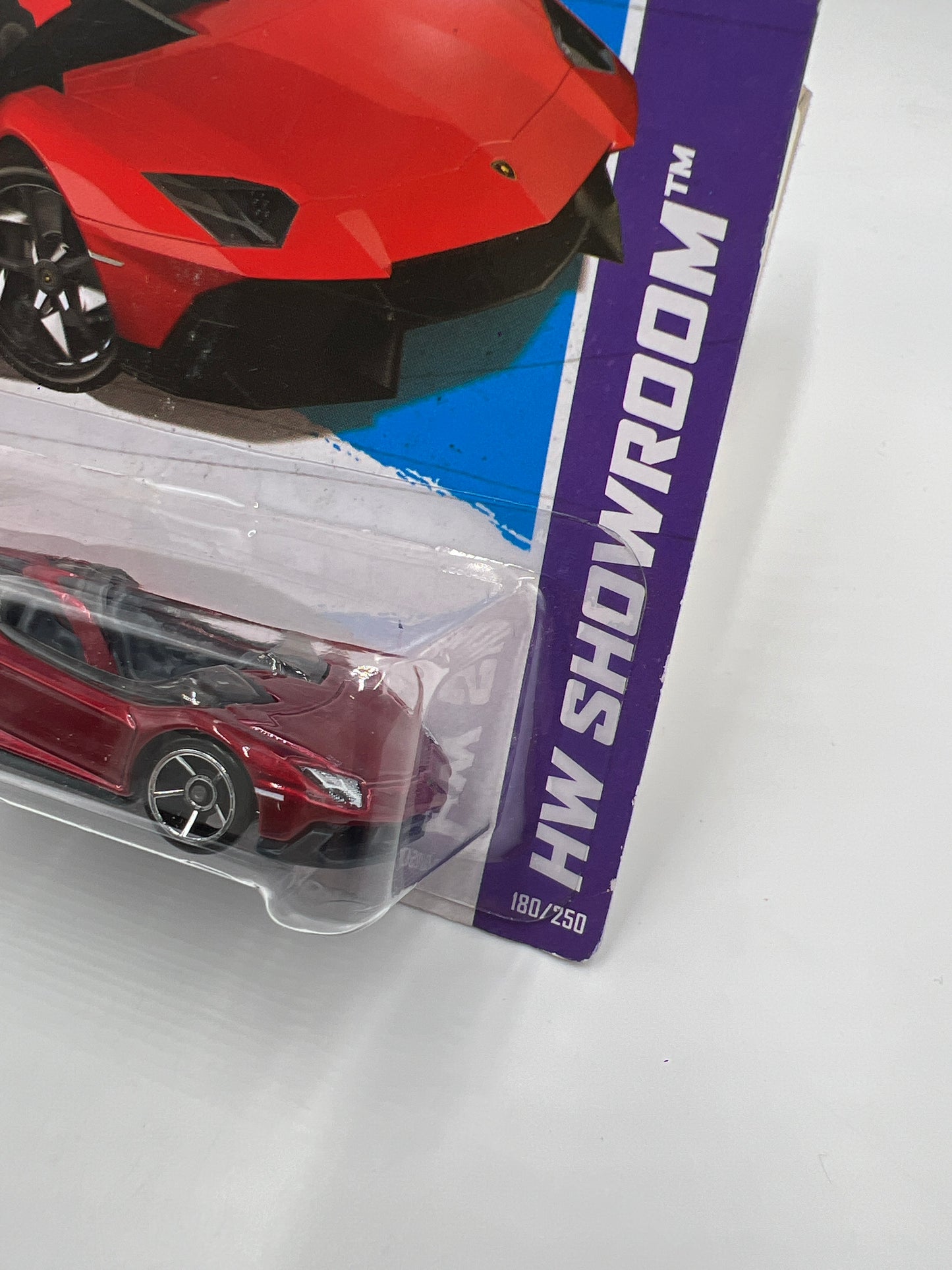 2013 Hot Wheels Showroom #180 Lamborghini Aventador J Red 102C