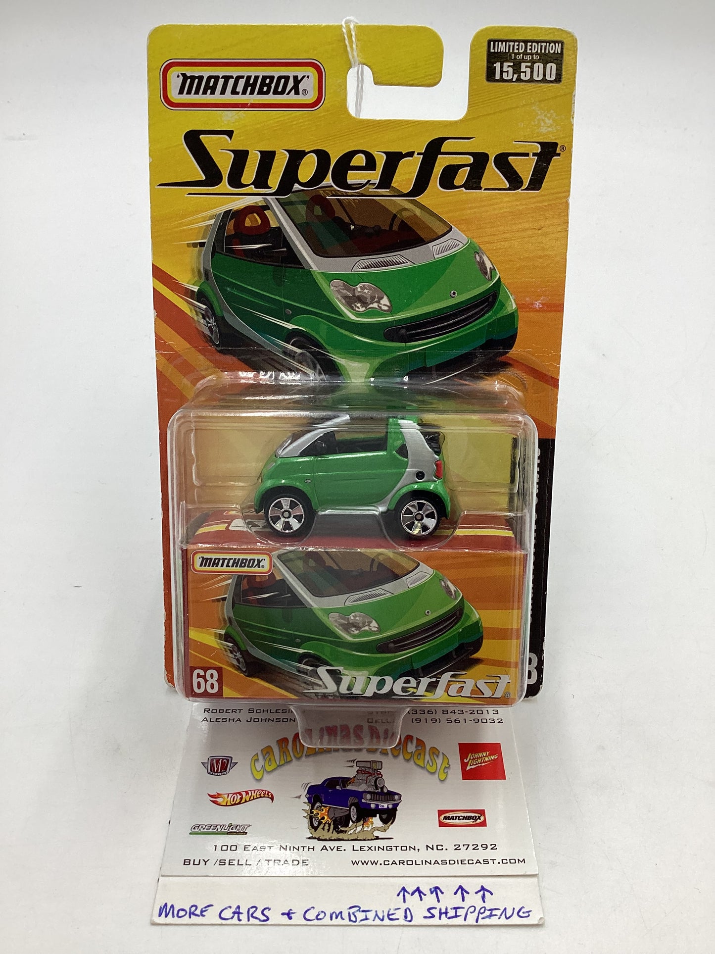 Matchbox Superfast #68 2005 Smart Fortwo Cabrio green 169B