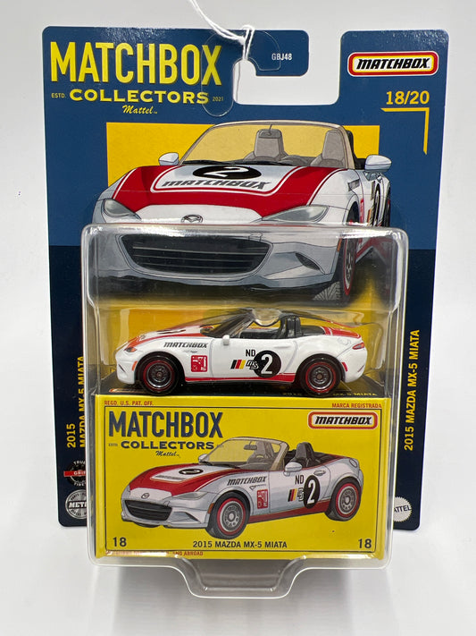 Matchbox Collectors #18 2015 Mazda MX-5 Miata White/Red 171C