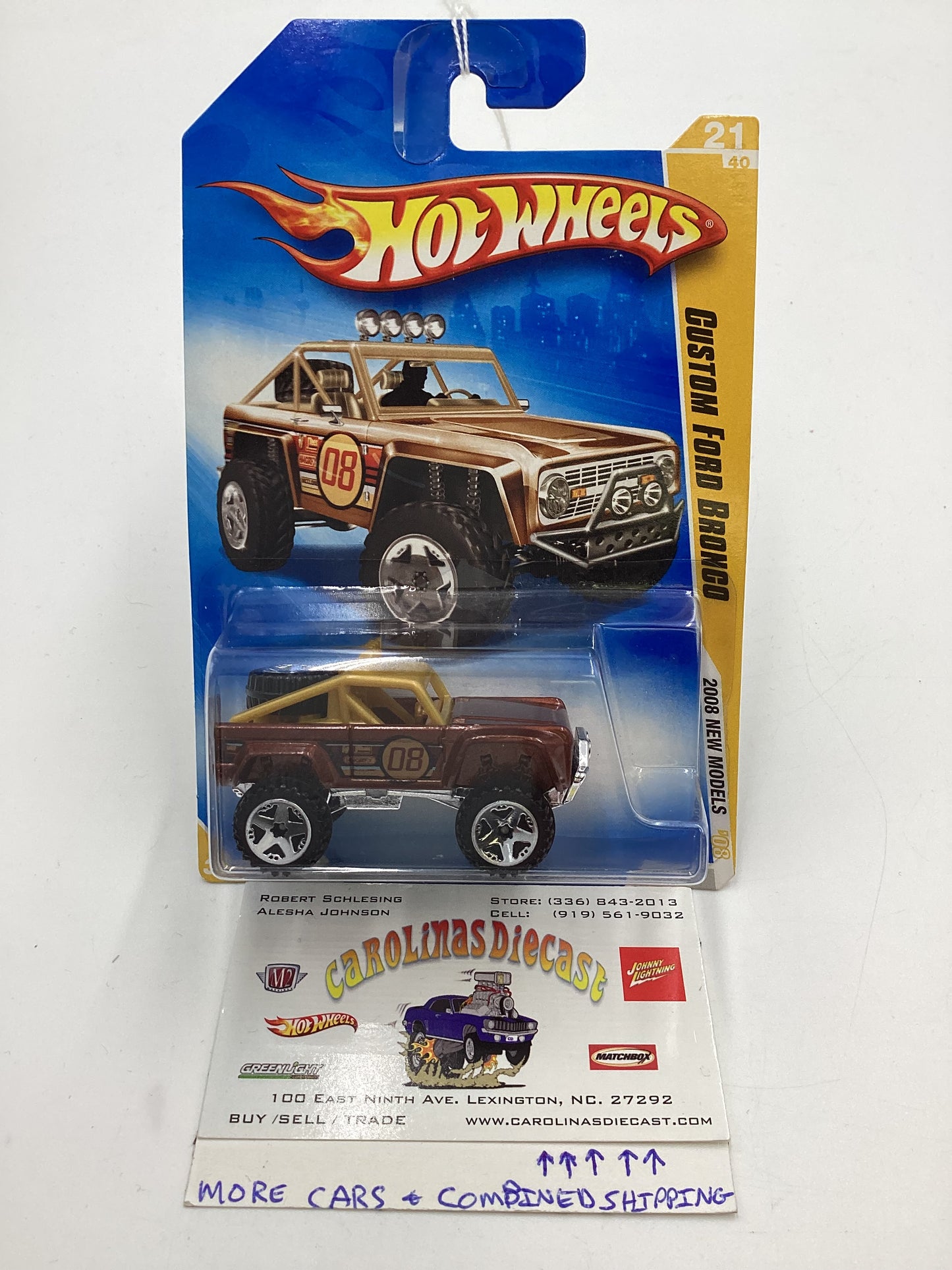 2008 Hot Wheels New Models #21 Custom Ford Bronco Brown 28C