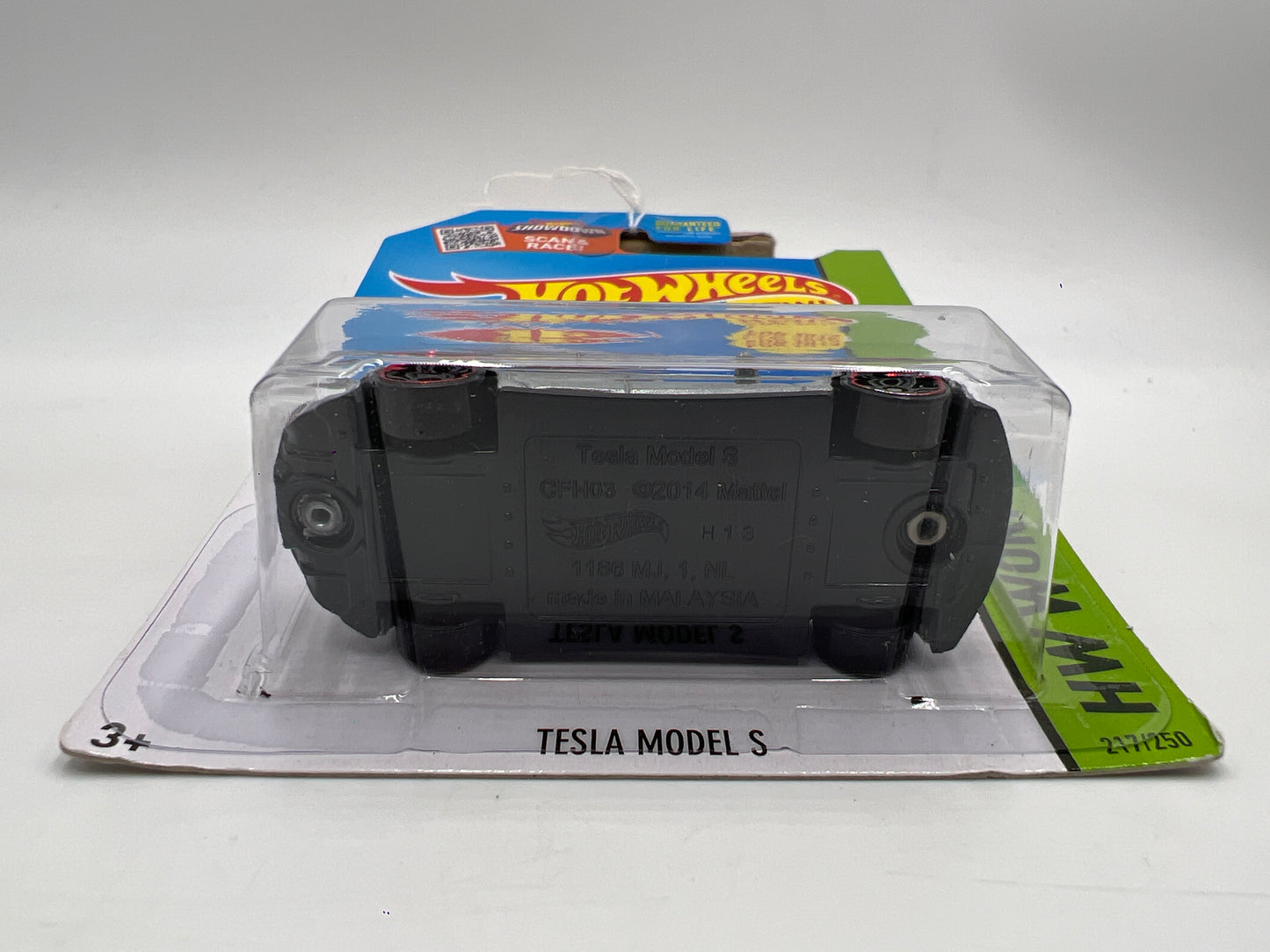 2015 Hot Wheels Workshop #217 Tesla Model S Silver 49C
