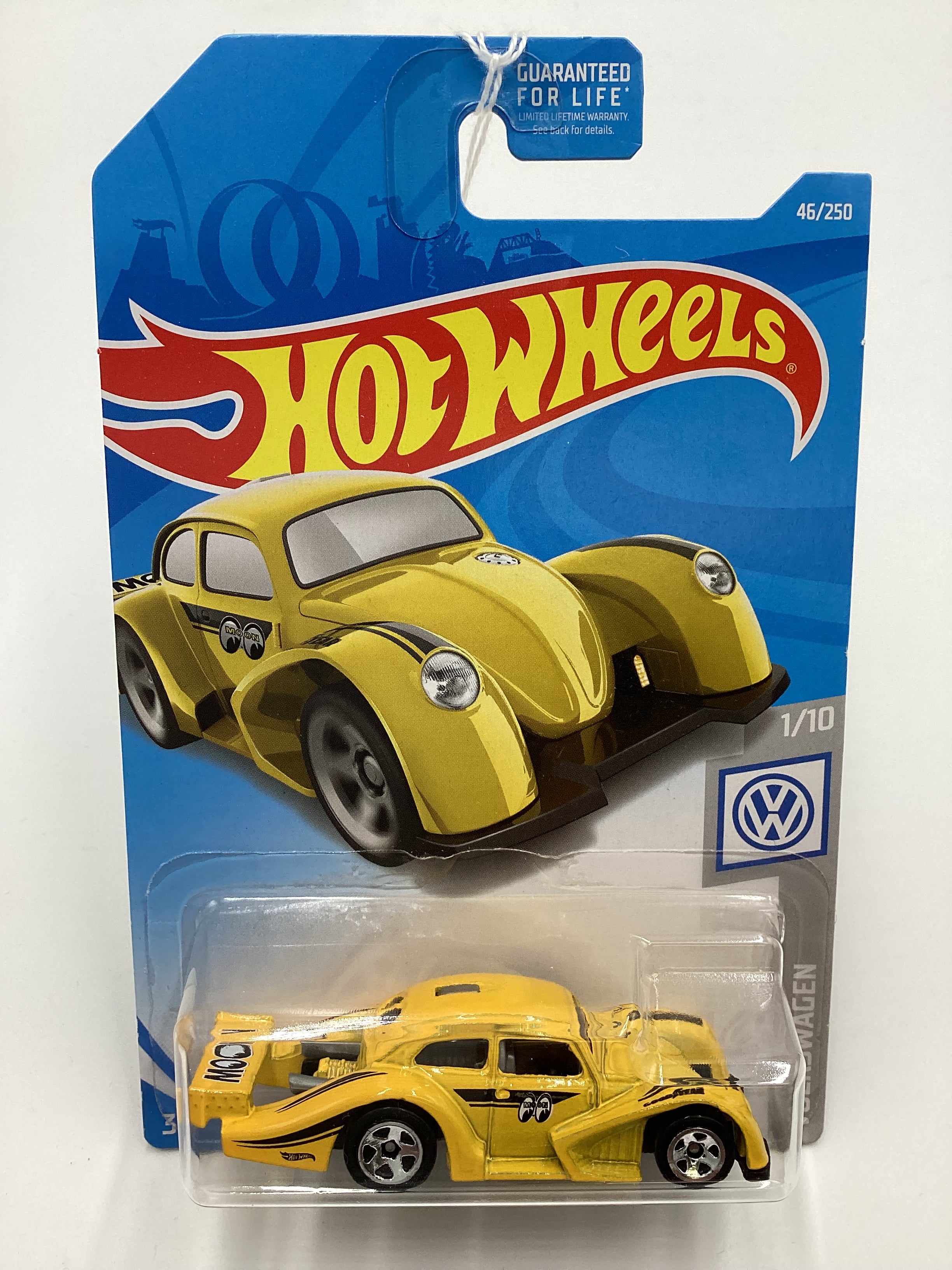 2019 Hot Wheels #46 Volkswagen Kafer Racer Yellow Moon Eyes 96G