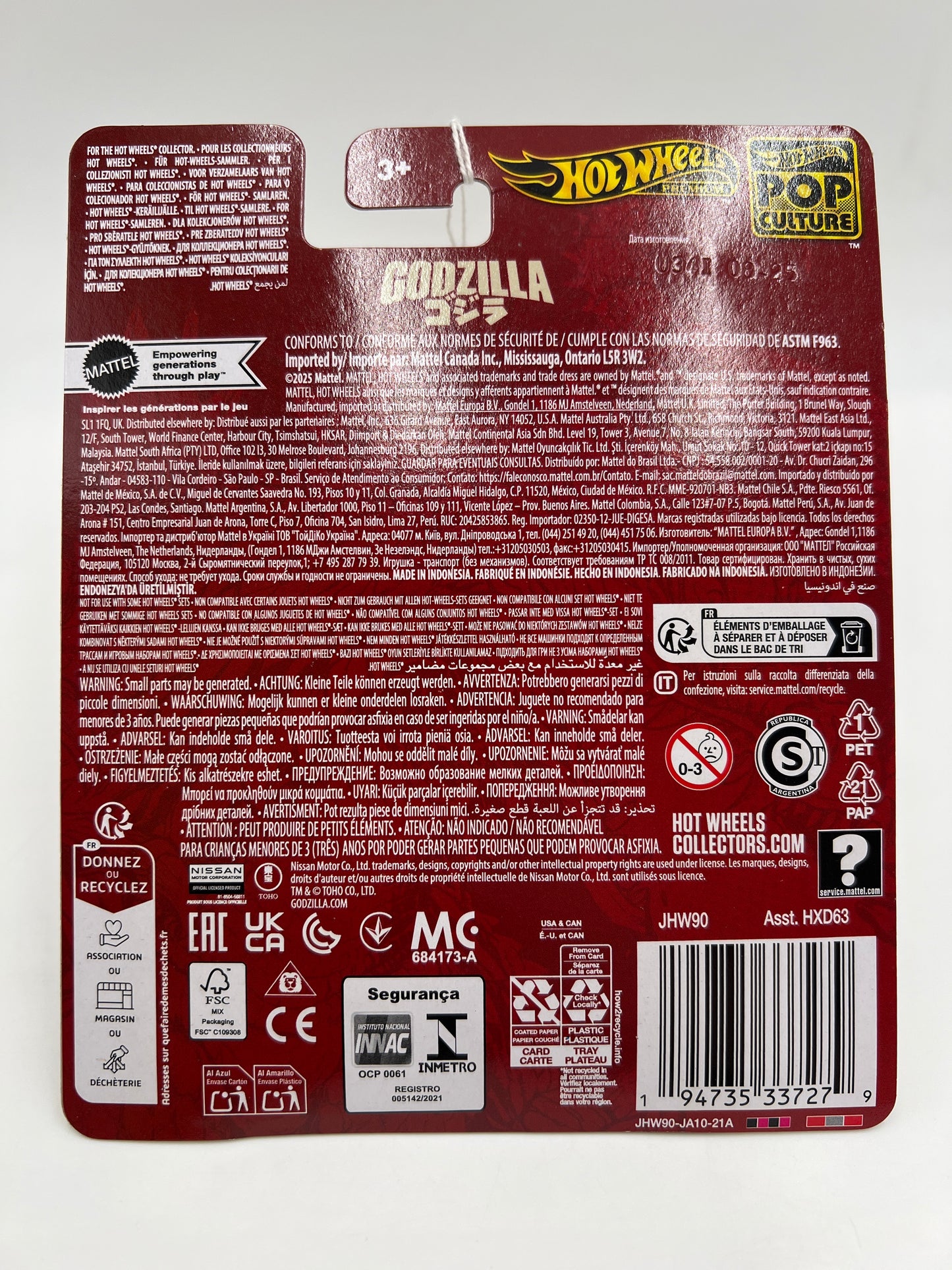 2025 Hot Wheels Premium Pop Culture Godzilla Nissan Skyline GT-R BNR34