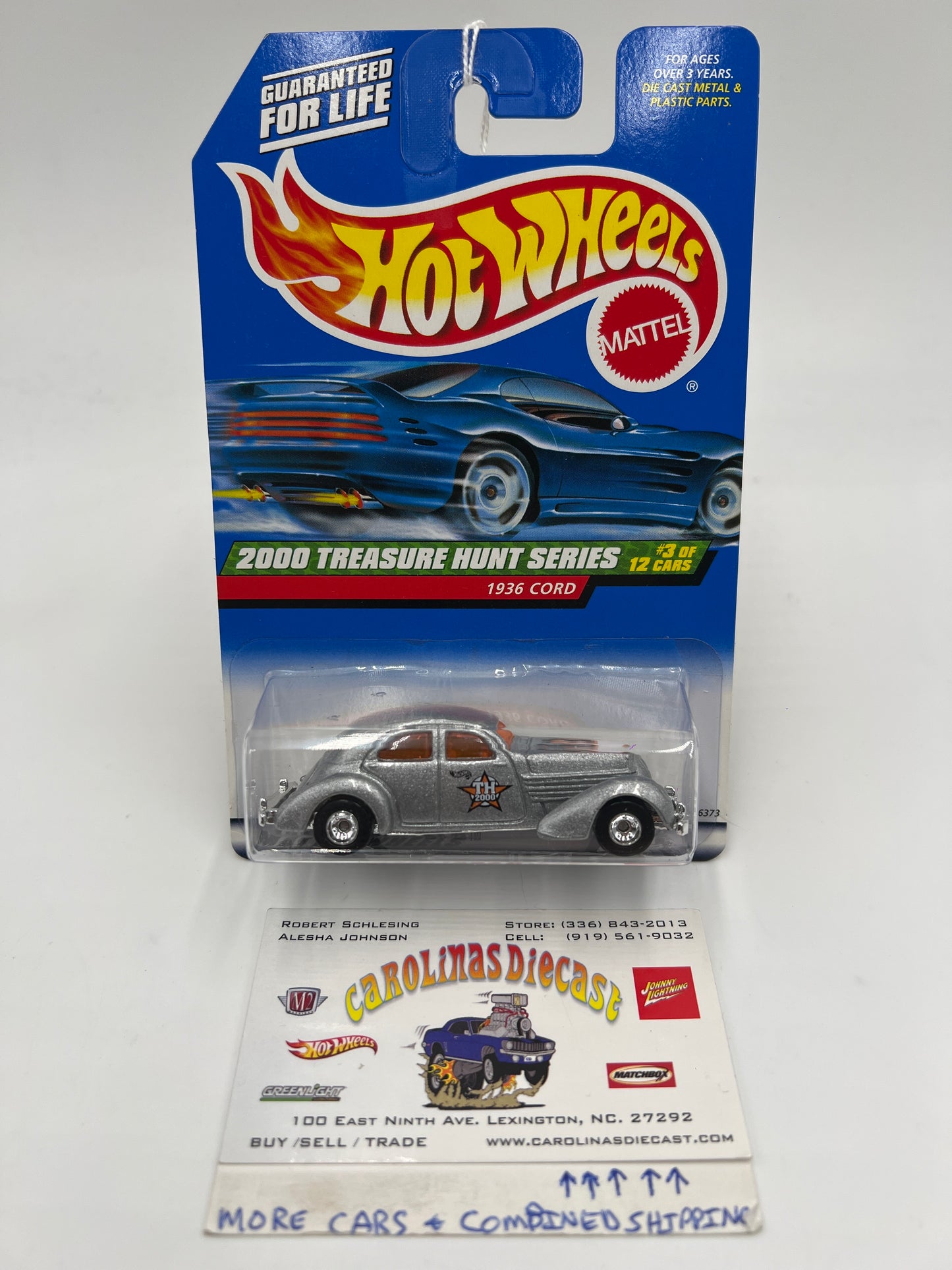 2000 Hot Wheels Treasure Hunt Real Riders #51 1936 Cord Silver 273C