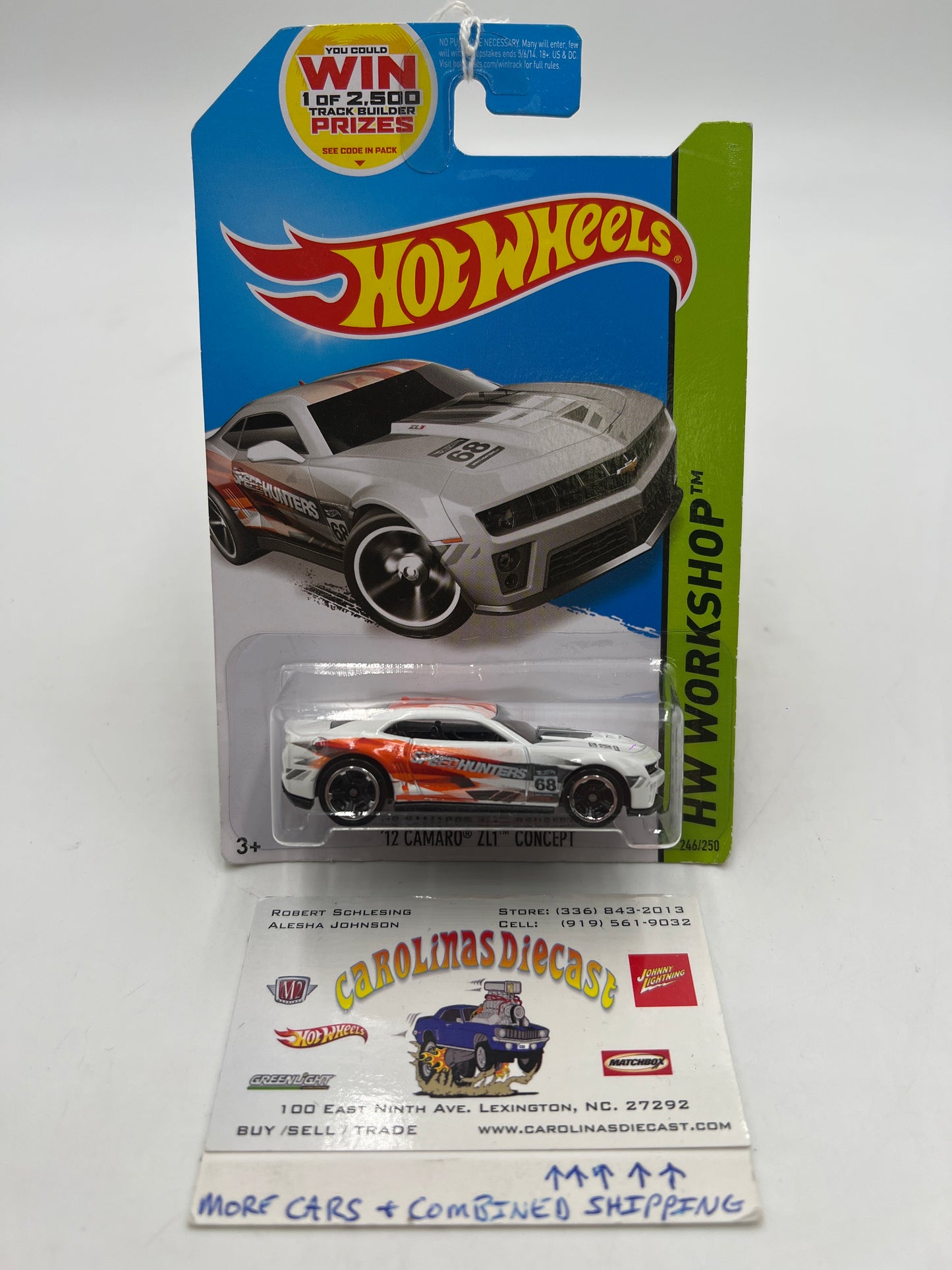 2014 Hot Wheels Workshop #246 12 Camaro ZL1 Concept White 7H