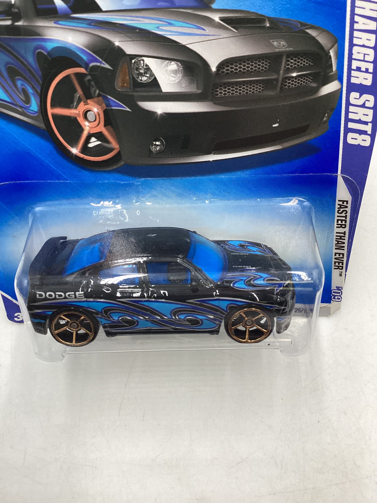 2009 Hot Wheels Faster Than Ever #129 Dodge Charger SRT8 Black 41A