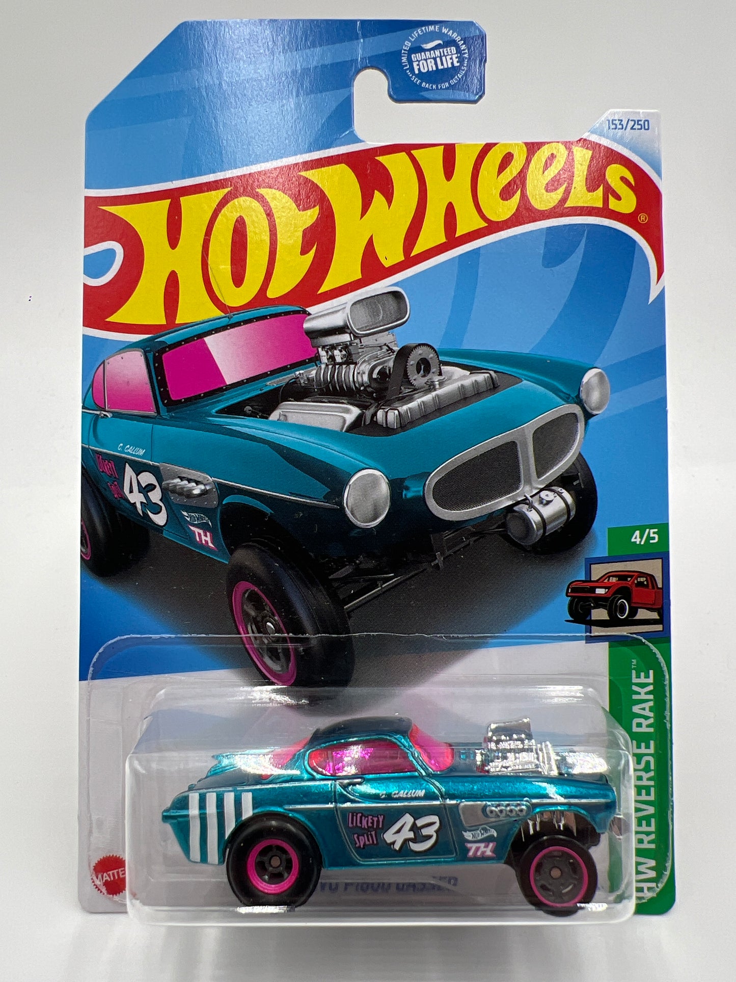 2024 Hot Wheels Super Treasure Hunt #153 Volvo P1800 Gasser Blue W/Protector