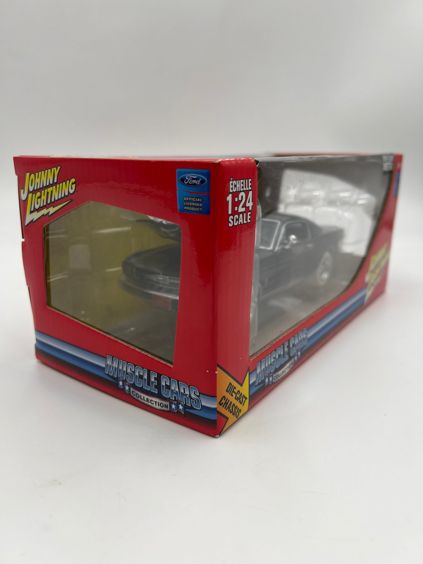 Johnny Lightning 1:24 Scale White Lightning Chase Muscle Cars 1965 Ford Mustang Black VHTF