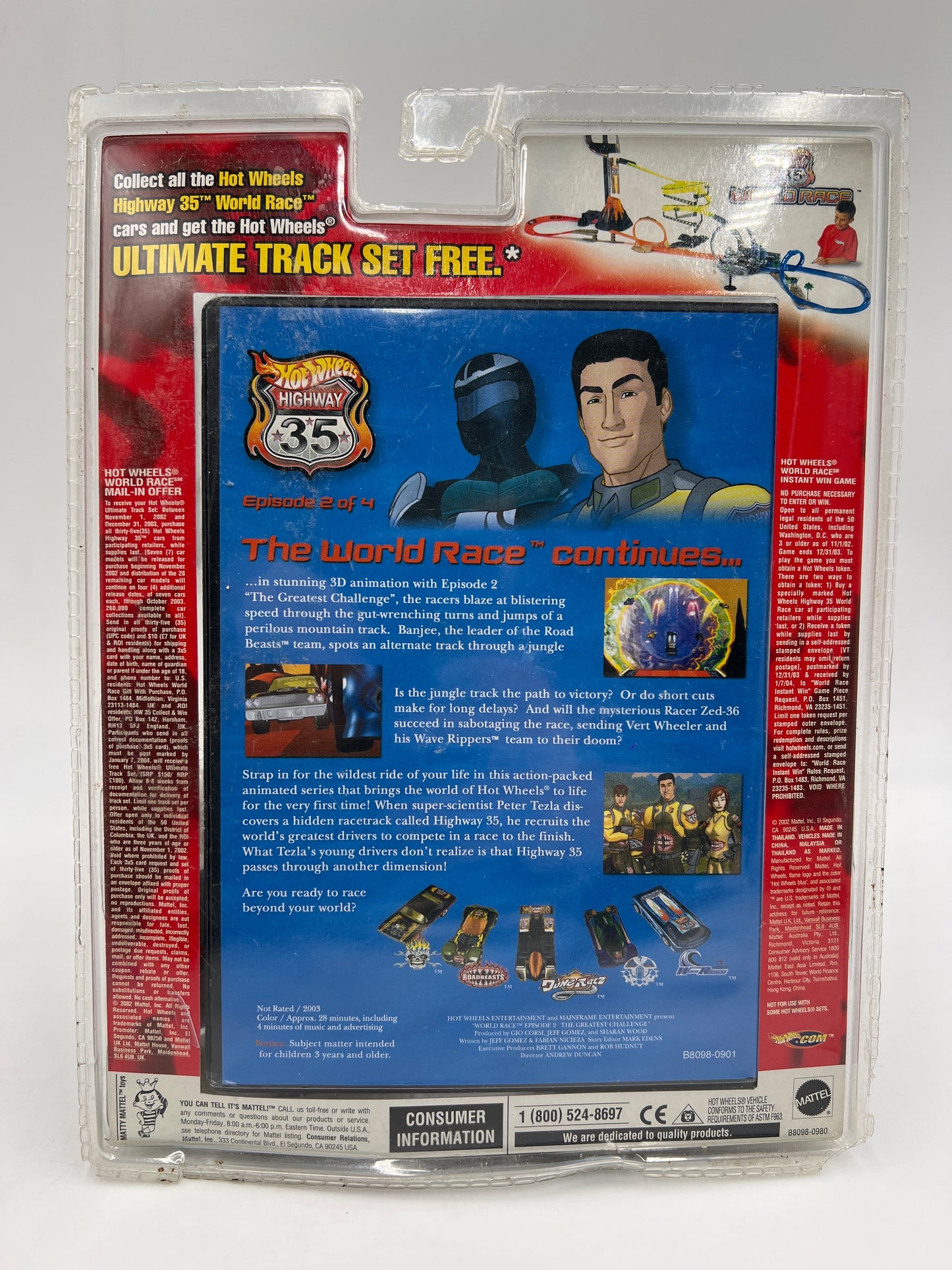 Hot Wheels Highway 35 World Race DVD Pack Deora II & Vulture VHTF Package Not Perfect