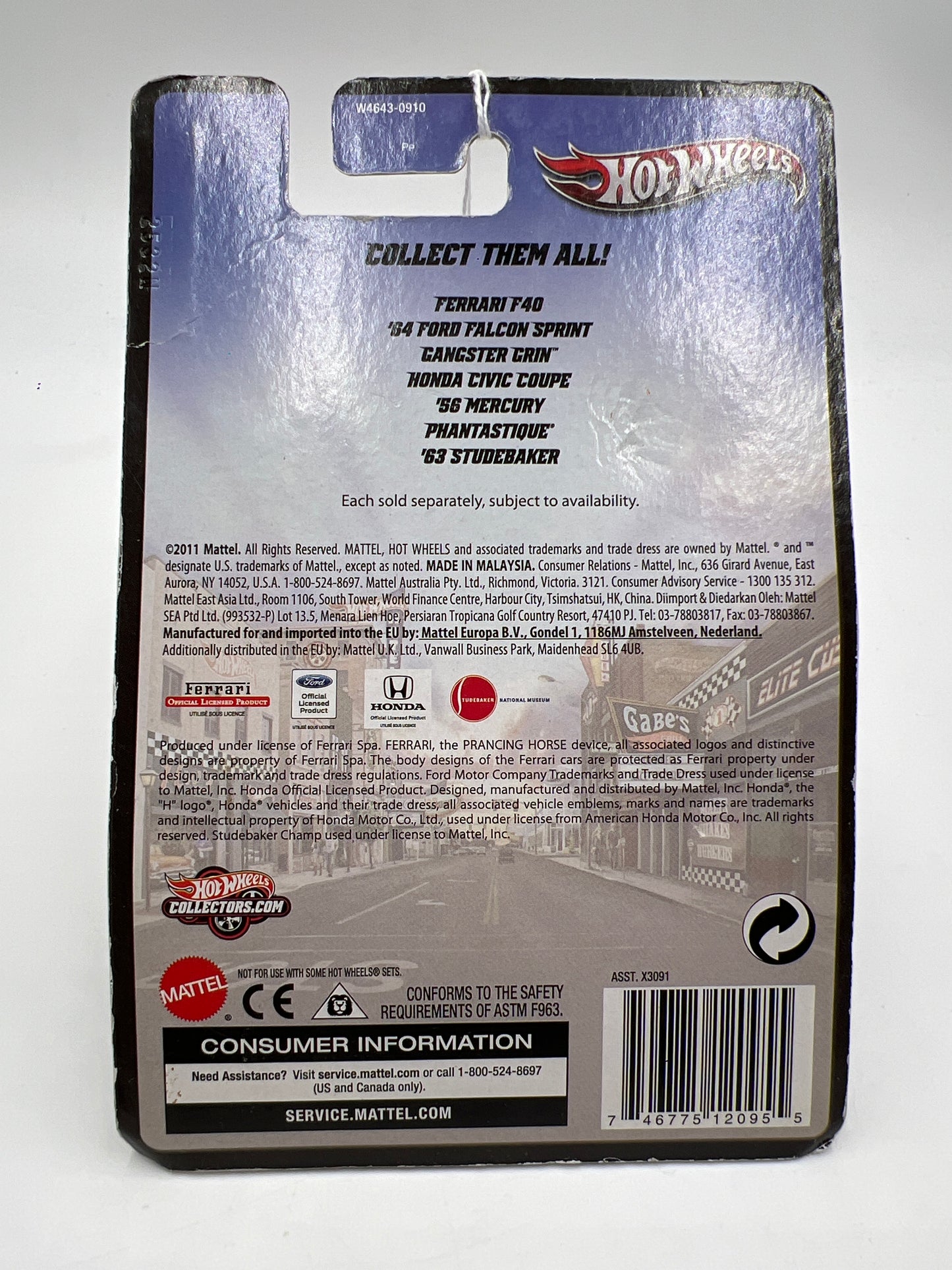 Hot Wheels Boulevard Underdogs 64 Ford Falcon Sprint Blue #3 Card Not Perfect 245F