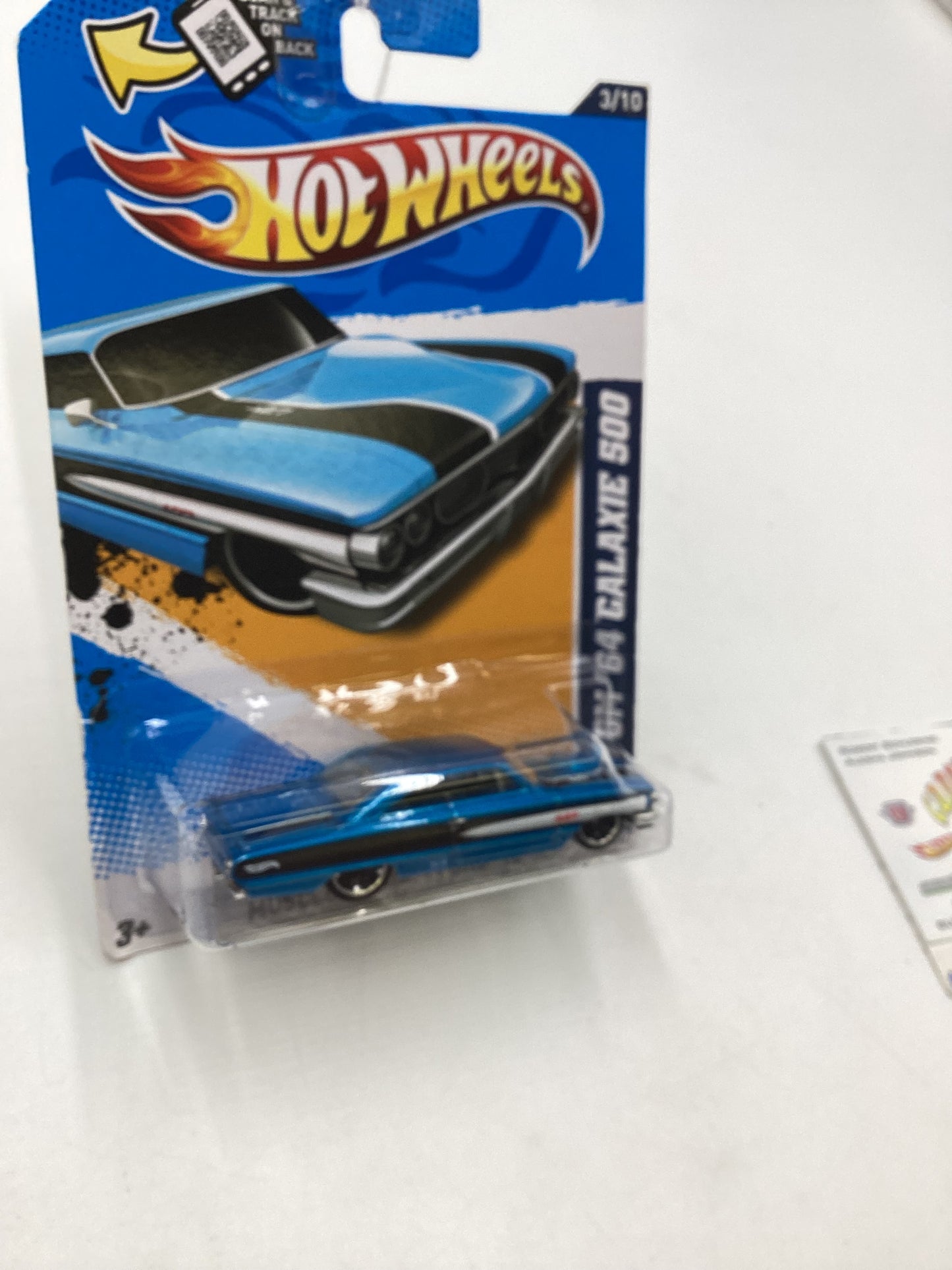 2012 Hot Wheels Muscle Mania Ford #113 Custom 64 Galaxie 500 Blue 24D